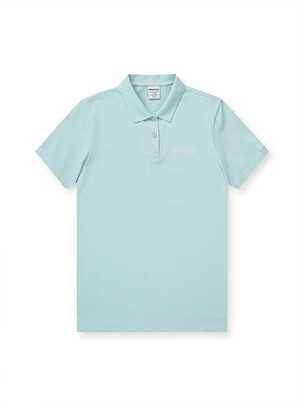 [WMS] Ted Small Logo Woman Collar T-Shirts Emerald Green