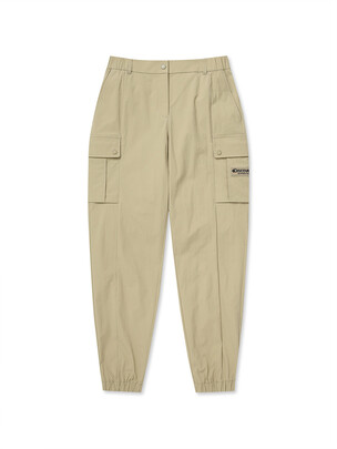 [WMS] Tapered Women Cargo Jogger Pants D.Brown
