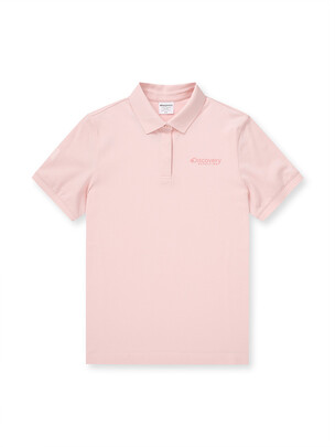 [WMS] Premium Basic Woman Collar T-Shirts L.Peach