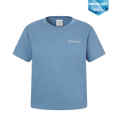 Women's Freshvent Washed Crop Camping Hand-drawing Graphic Short Sleeve T-shirt