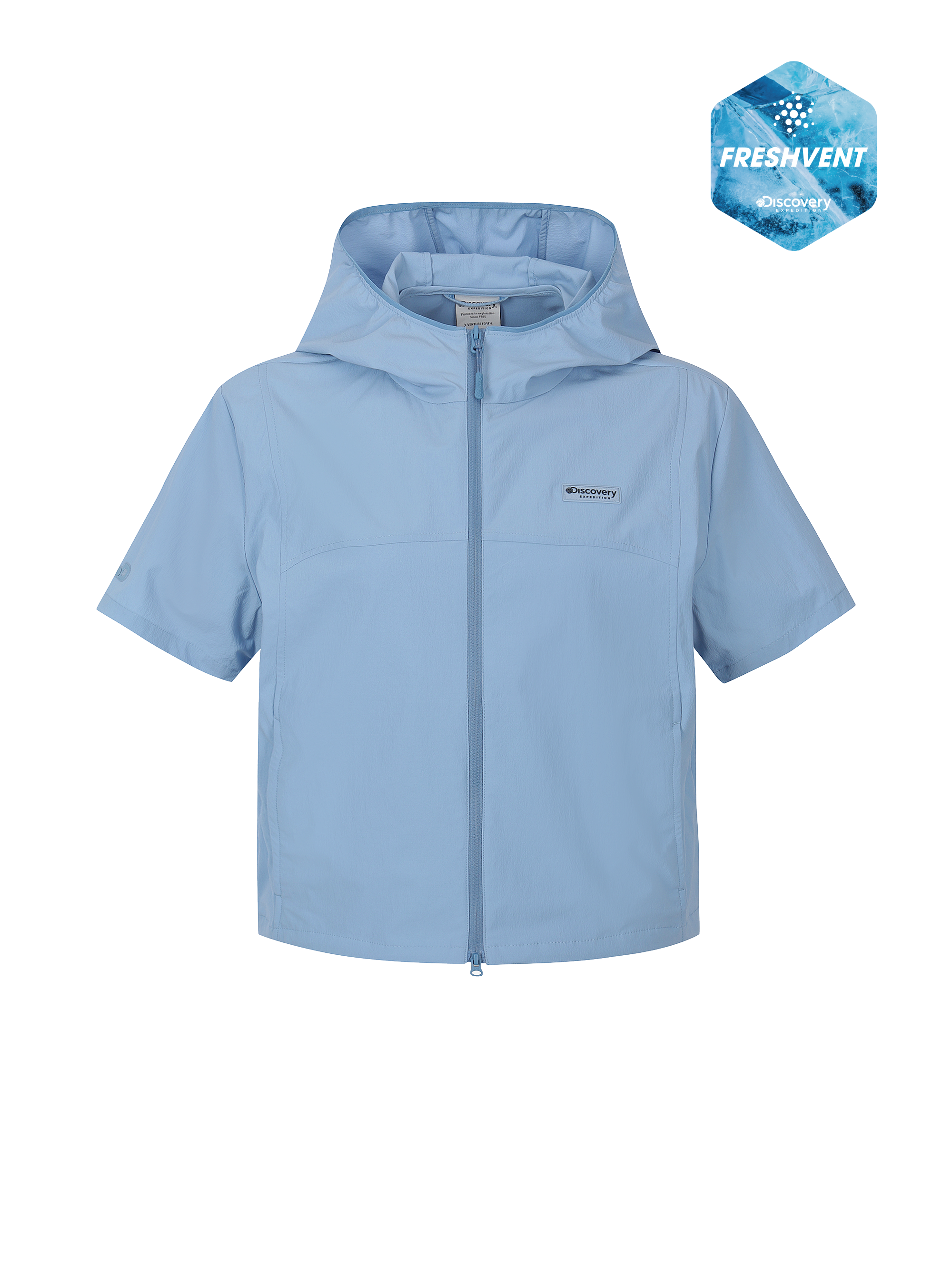 W's Freshvent Lightweight Woven Training Short Sleeve Hooded ZIP-UP
