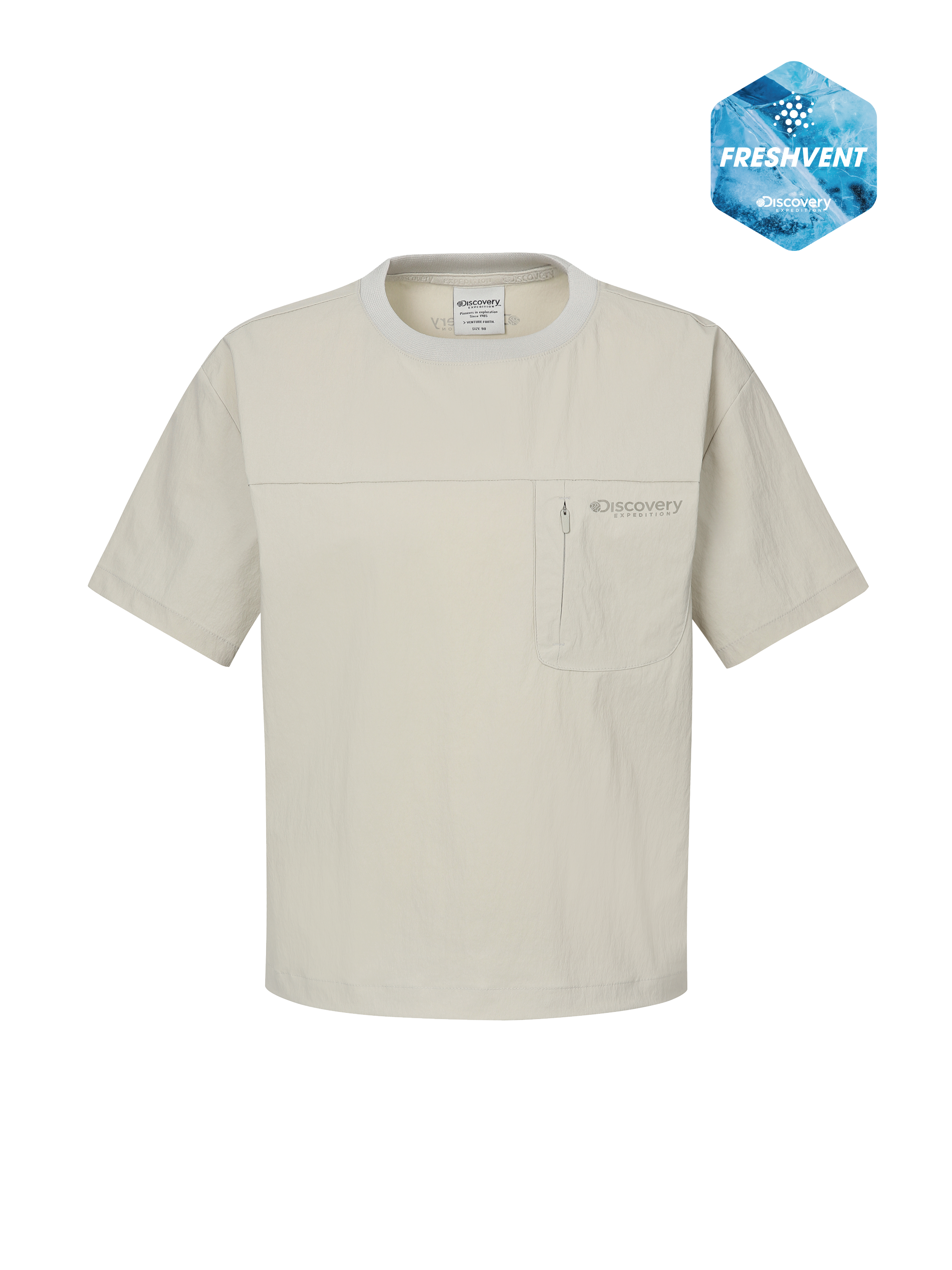 Women's FRESHVENT Woven Chest Pocket Point Short Sleeve T-Shirt