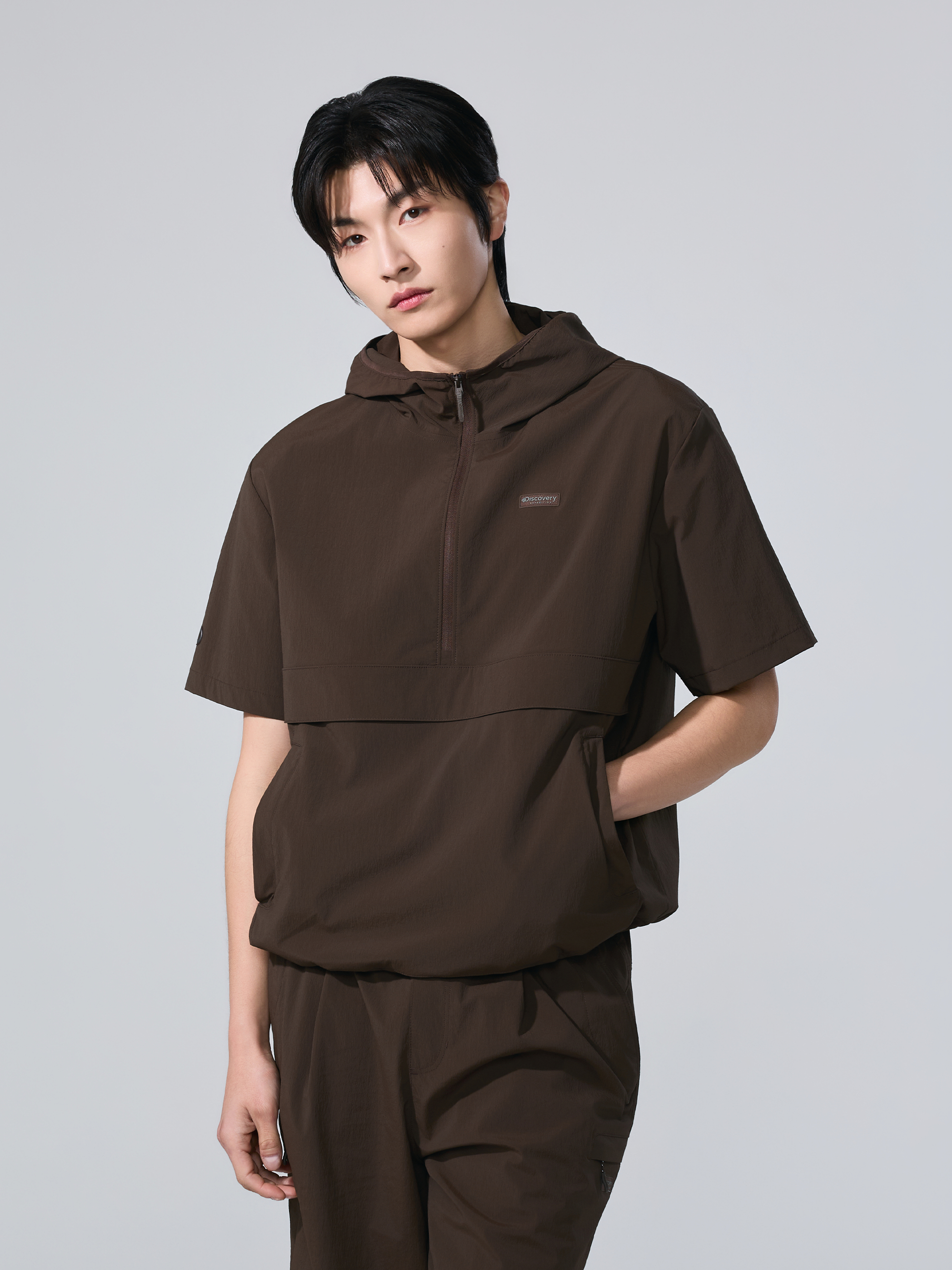 Uni Freshvent Lightweight Woven Training Short Sleeve Hooded Anorak