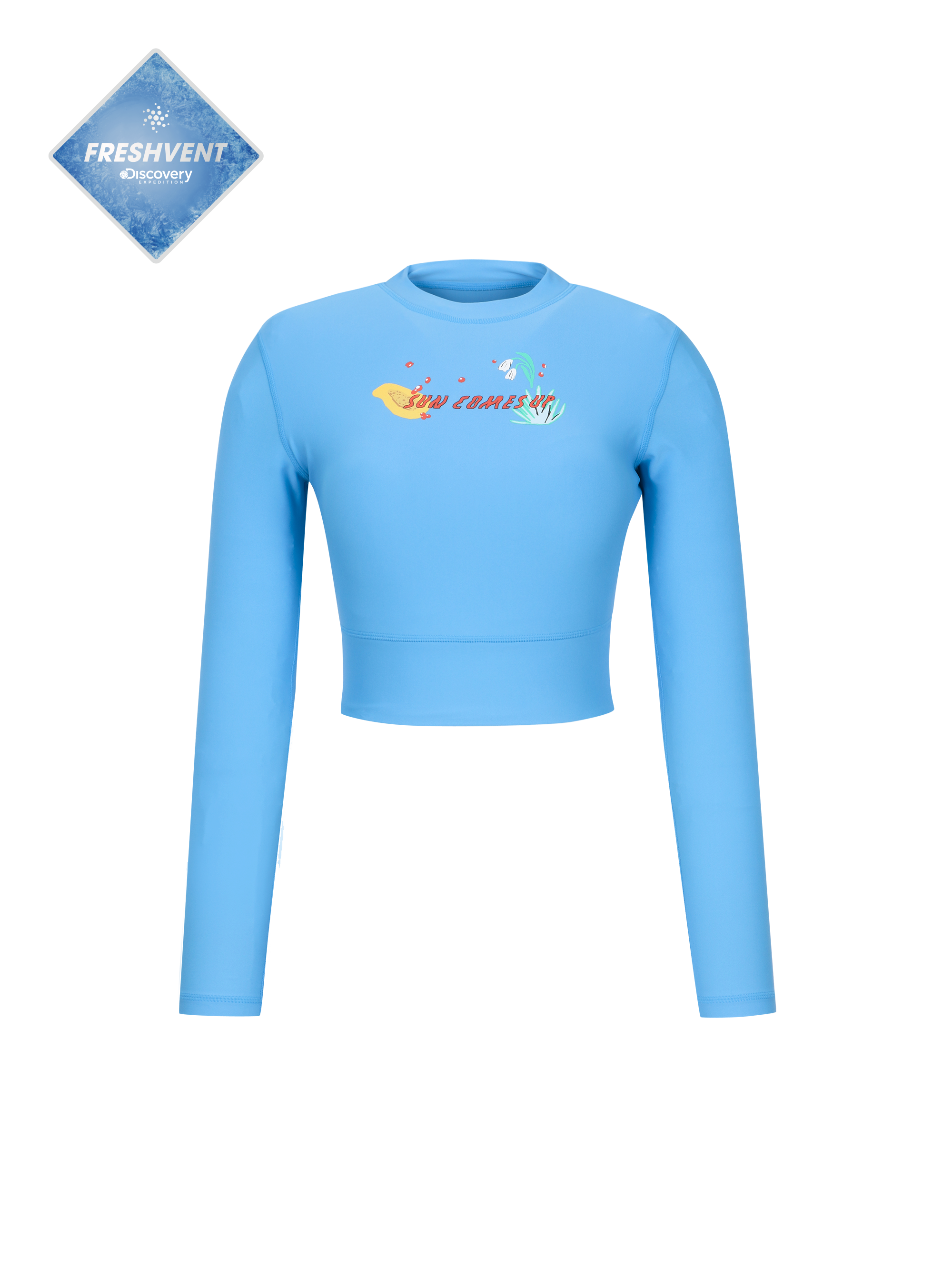 Freshvent Women's Hot Summer Crop Rash Guard