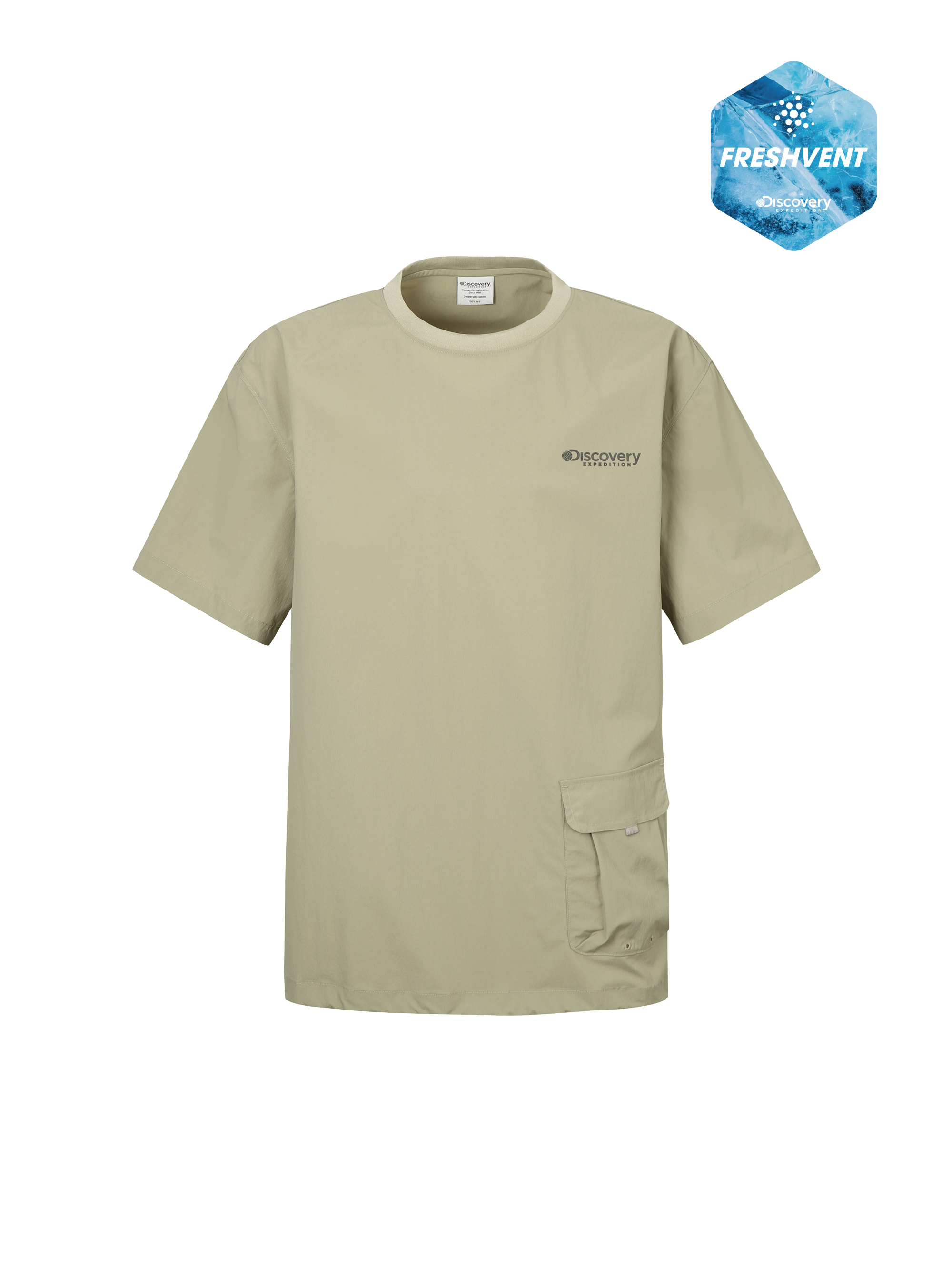 Men's Freshvent Woven Waist Pocket Short Sleeve T-shirt