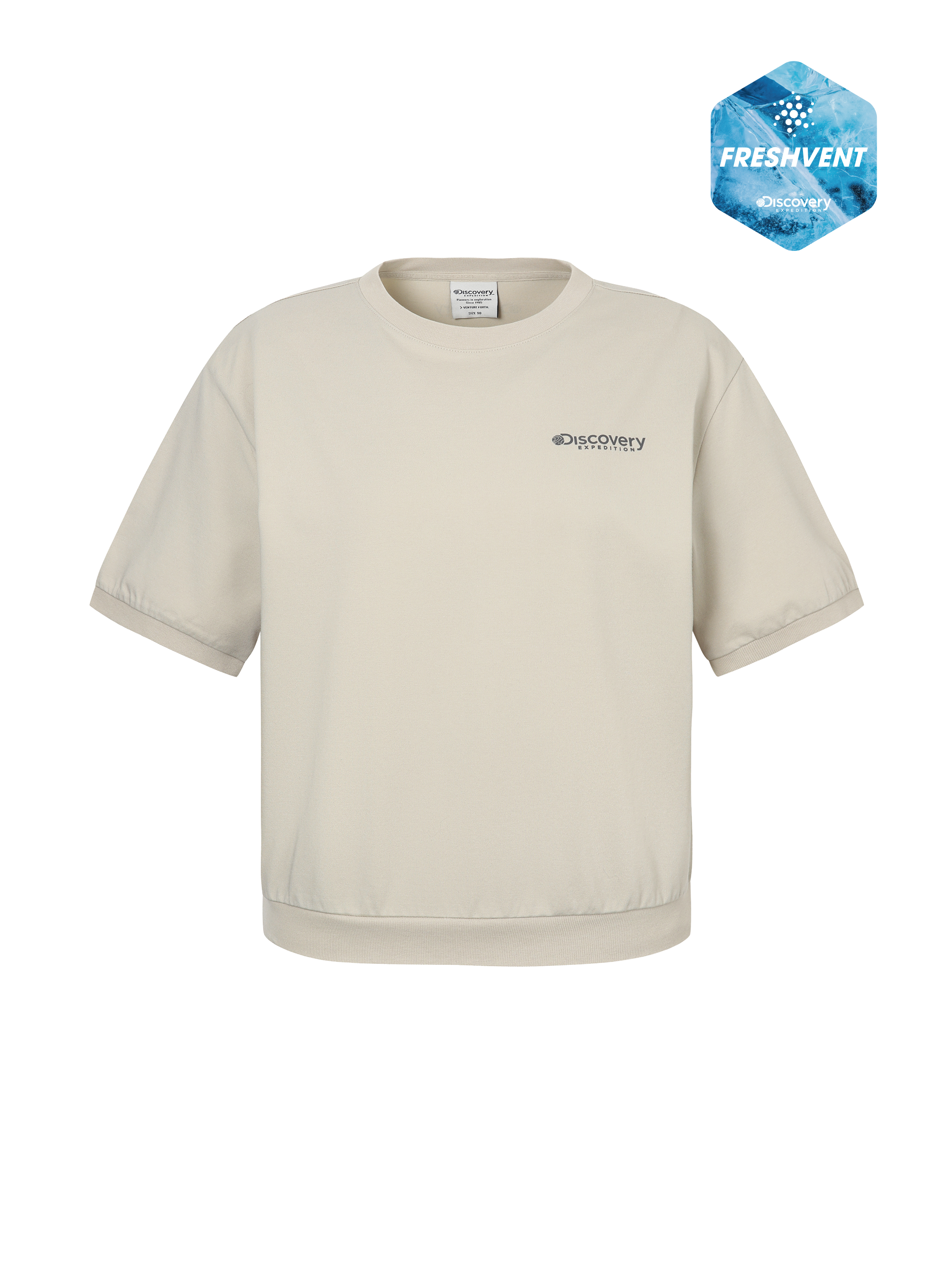 Freshvent Washed Women's Lightweight Short-sleeve Sweatshirt