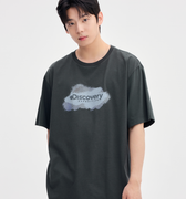 FRESHVENT Washed Splashed Graphic Short Sleeve T-shirt