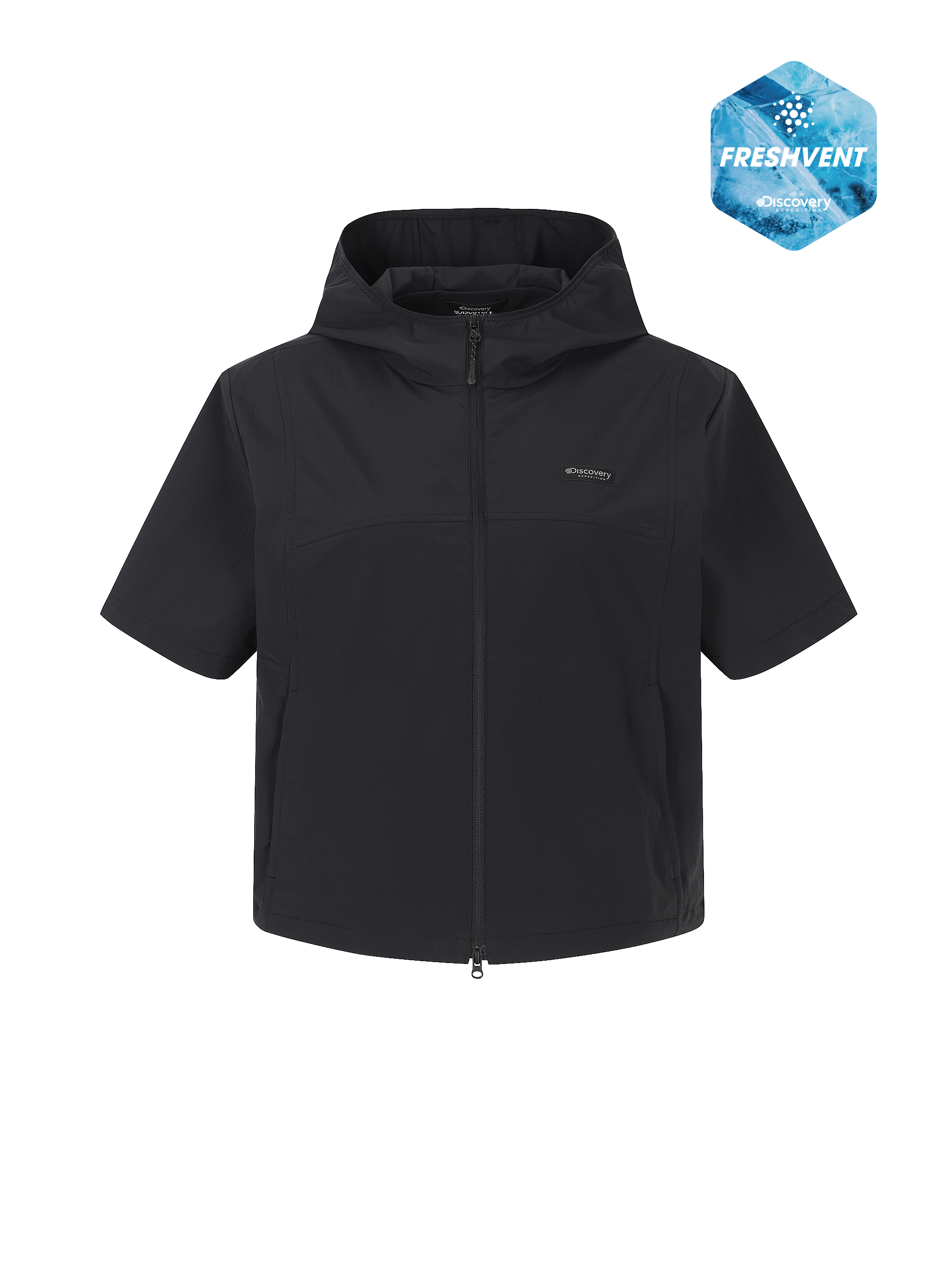 W's Freshvent Lightweight Woven Training Short Sleeve Hooded ZIP-UP