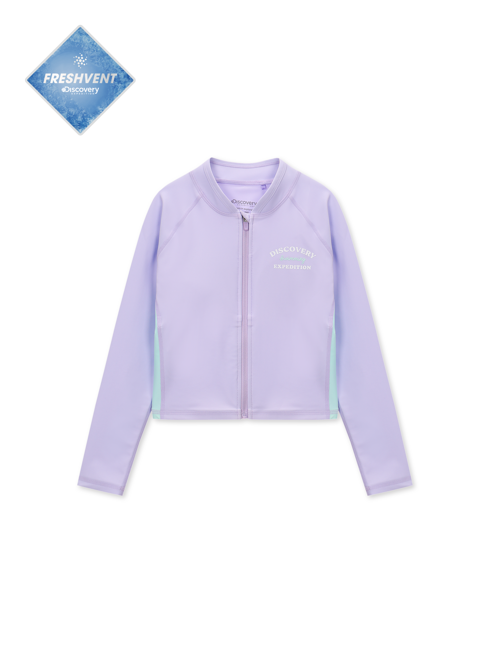 Girl's Freshvent Graphics Zipup Rash Guard