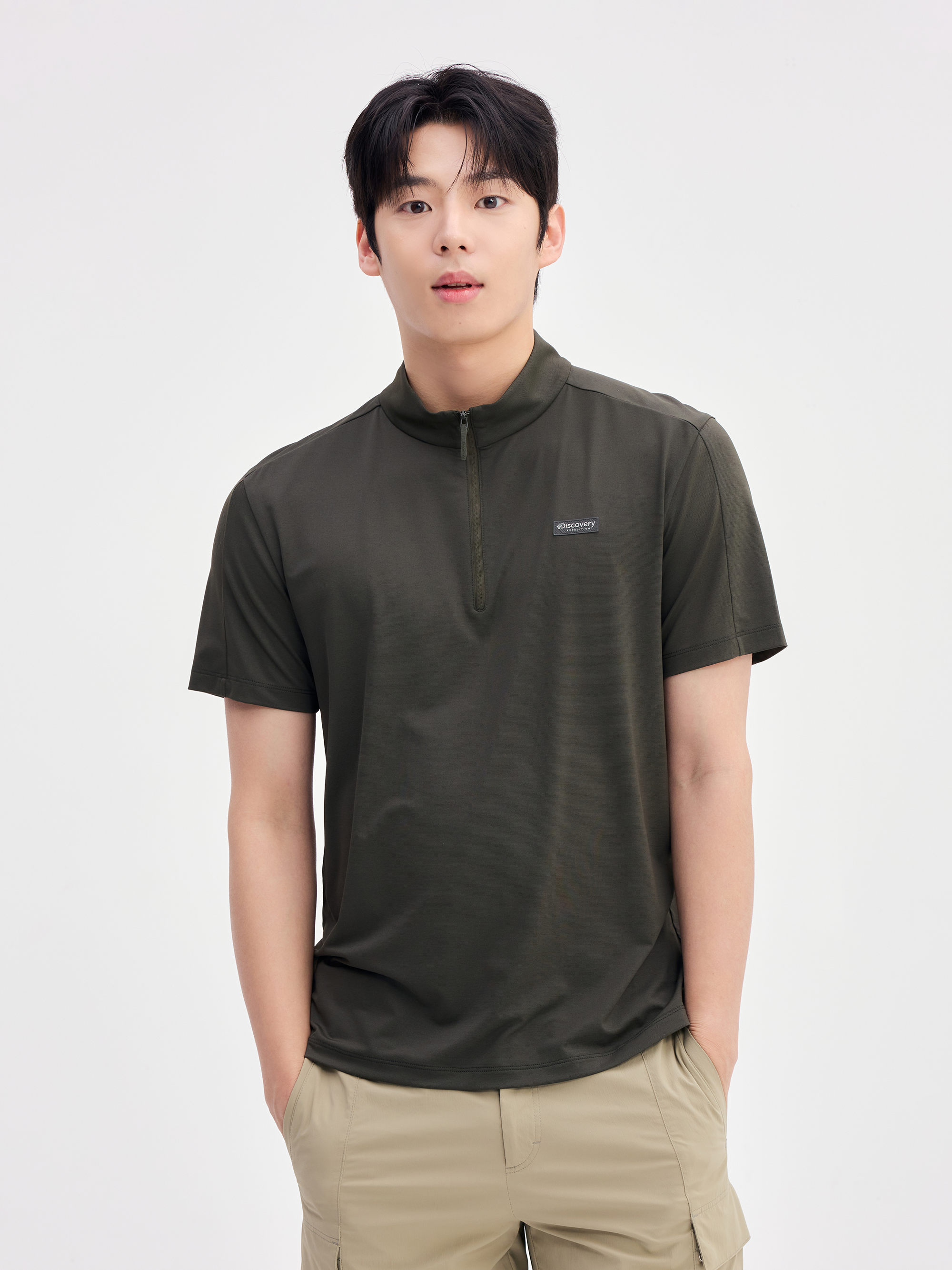 Men's Freshvent Zip Neck Short Sleeve T-Shirts