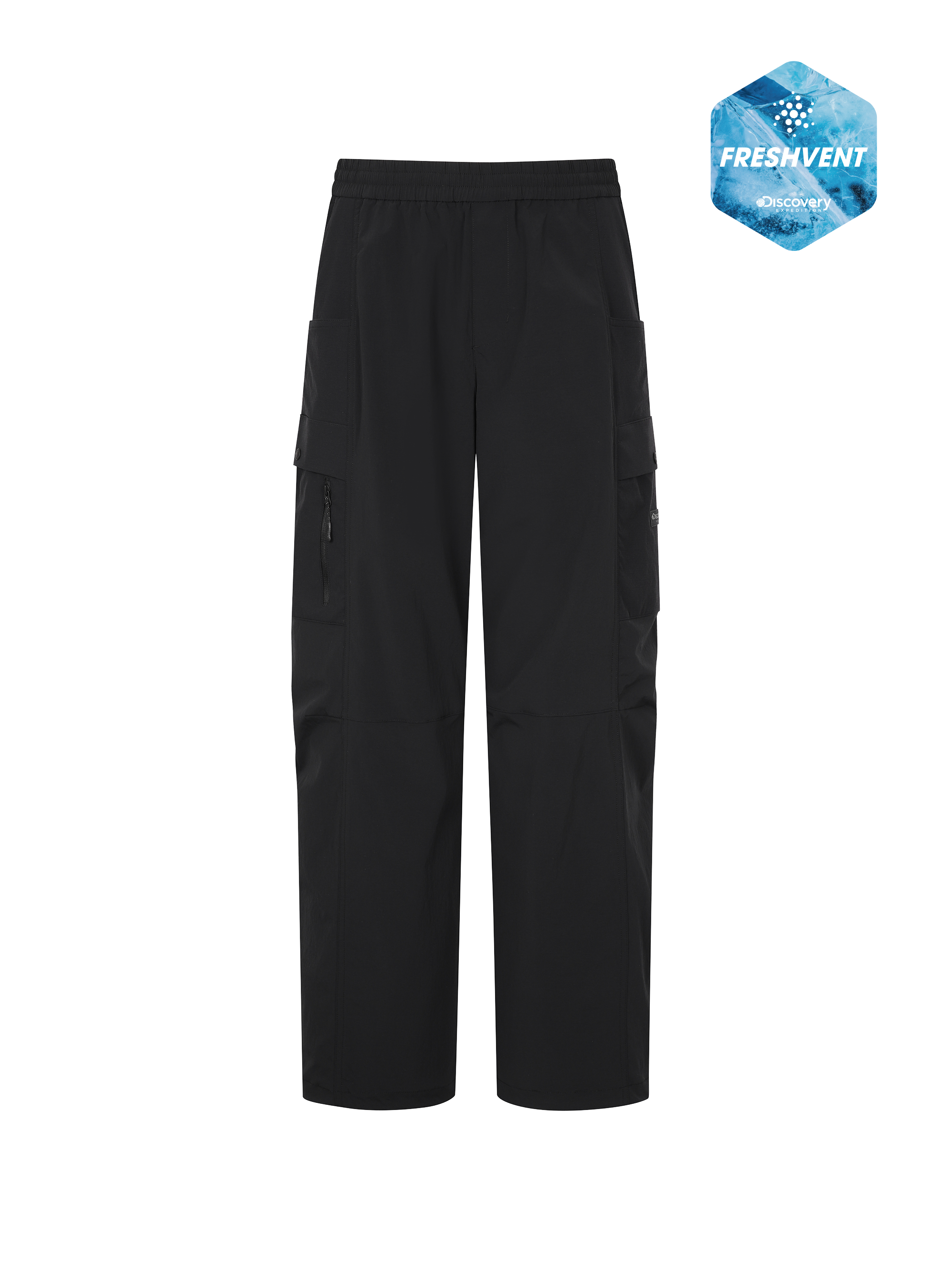 Freshvent Men's Fabric-Mix Parachute Cargo Pants