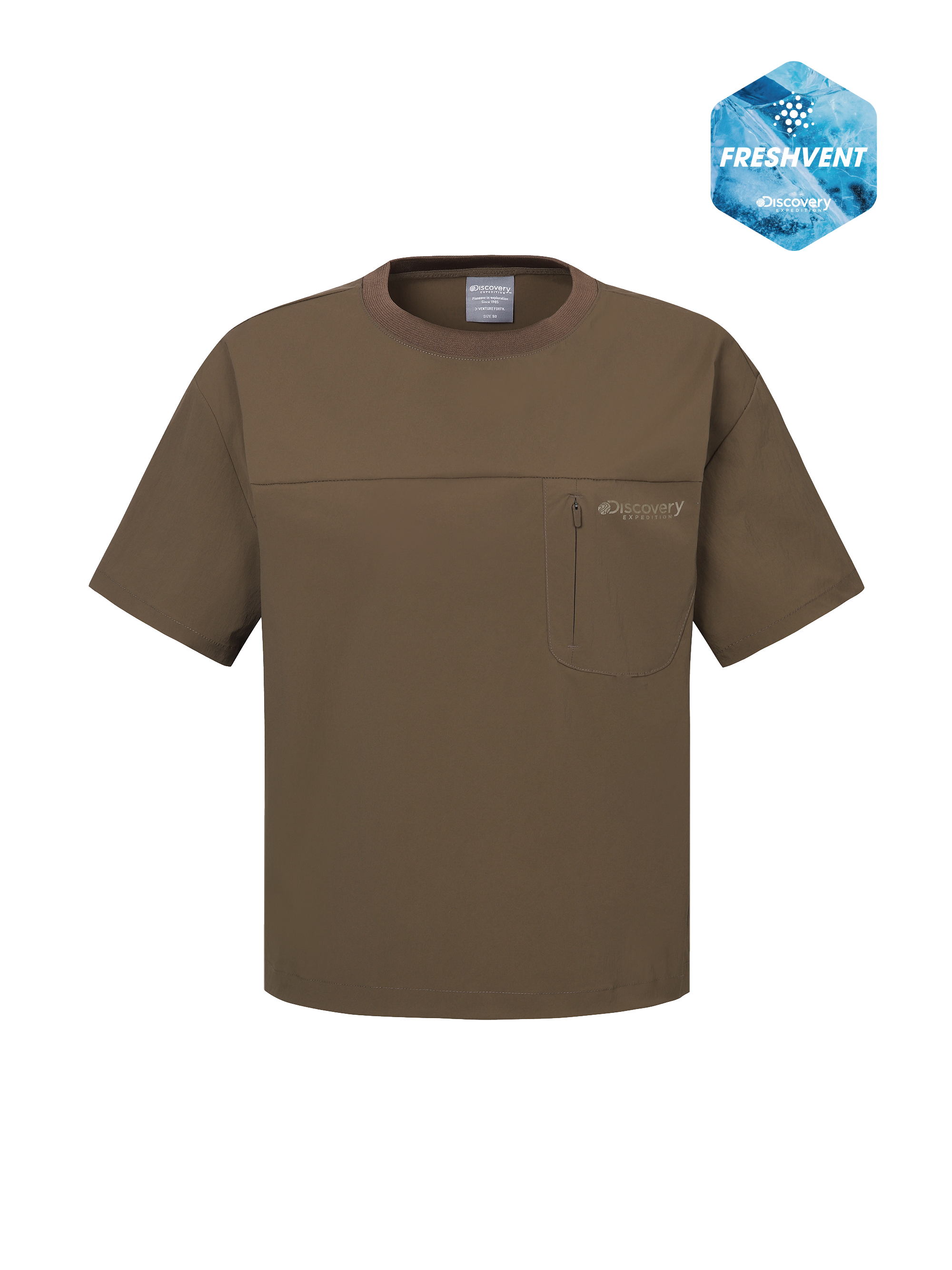 Women's FRESHVENT Woven Chest Pocket Point Short Sleeve T-Shirt