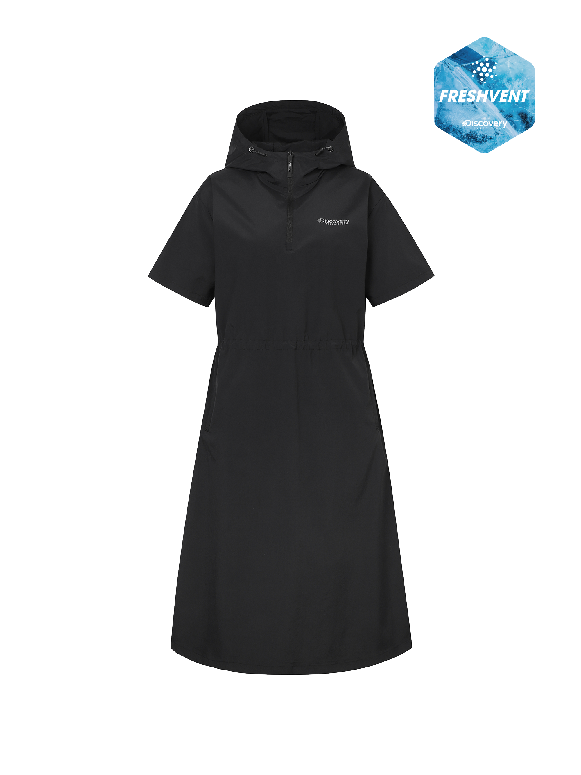 Freshvent Women's Lightweight Hooded Woven Dress