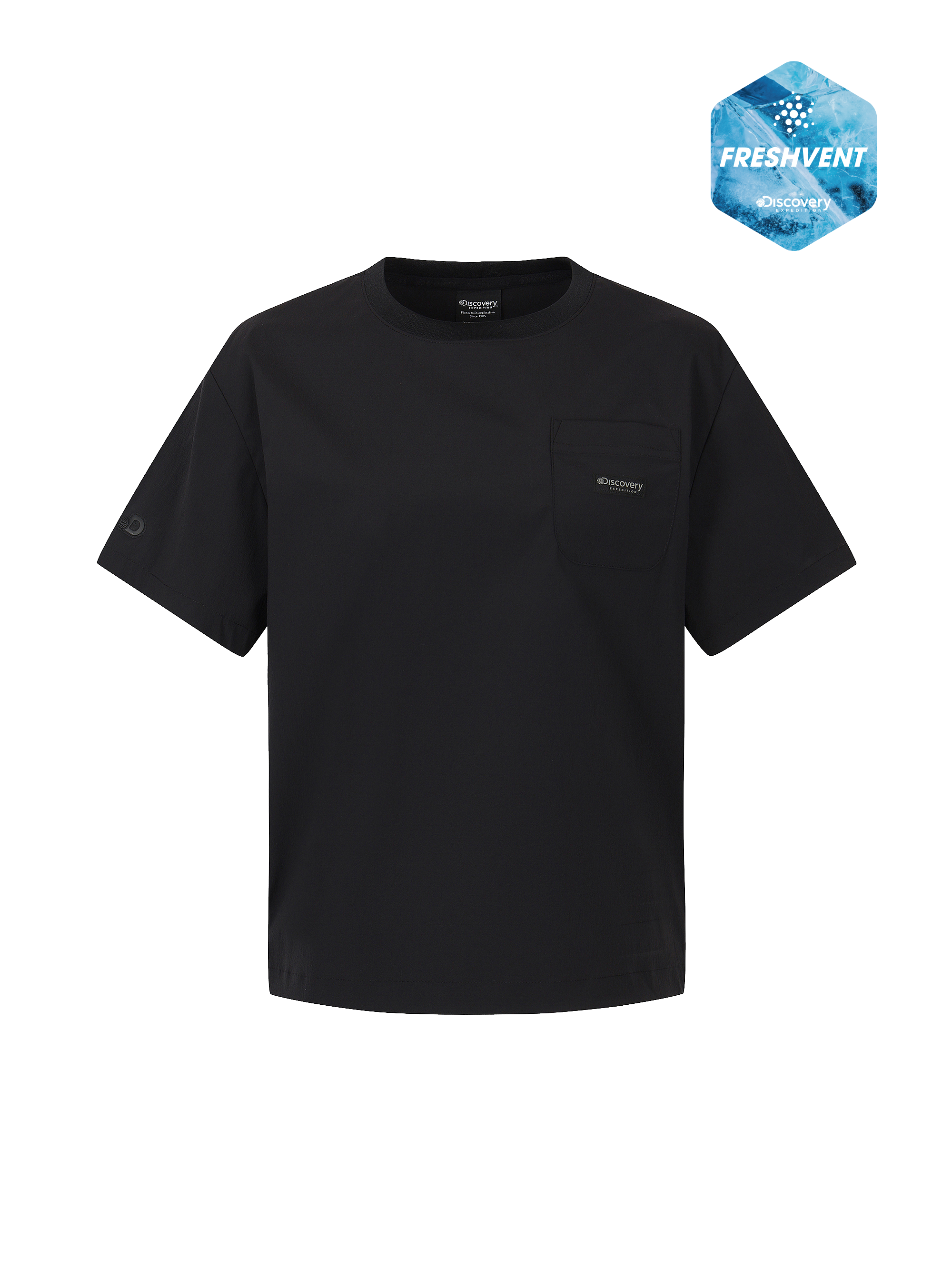 W's Freshvent Pocket Woven Short-Sleeve T-shirt