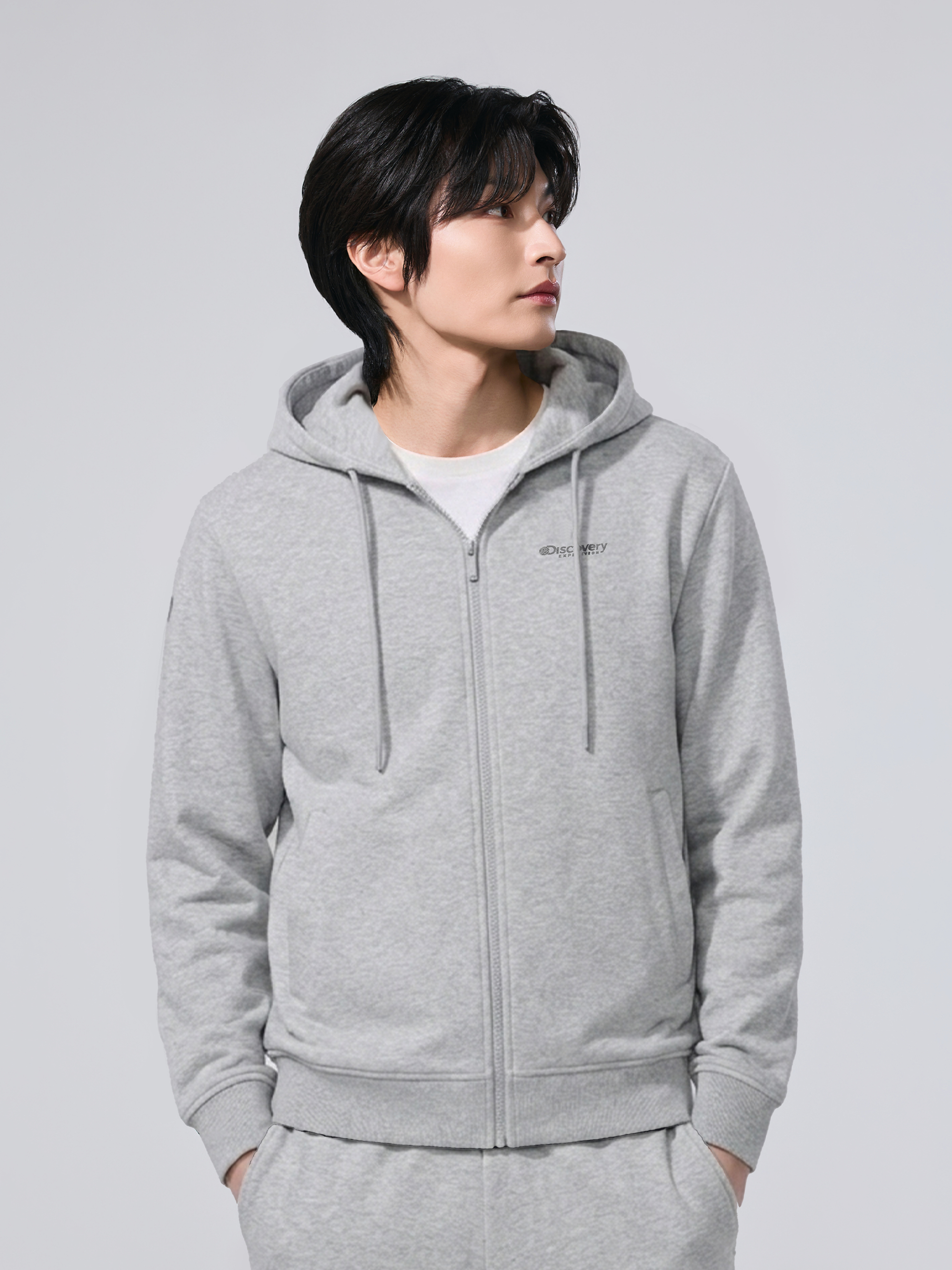 M's Jacquard Training Hooded ZIP-UP