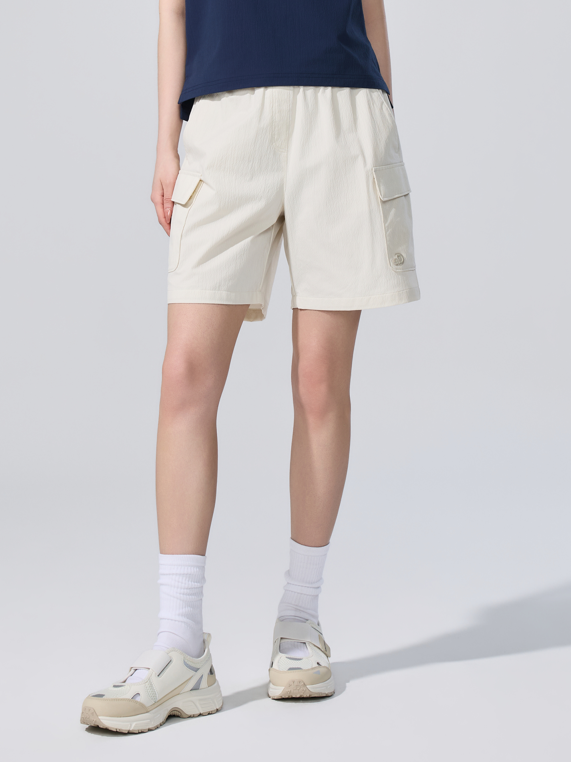 W's Seersucker Cargo Shorts