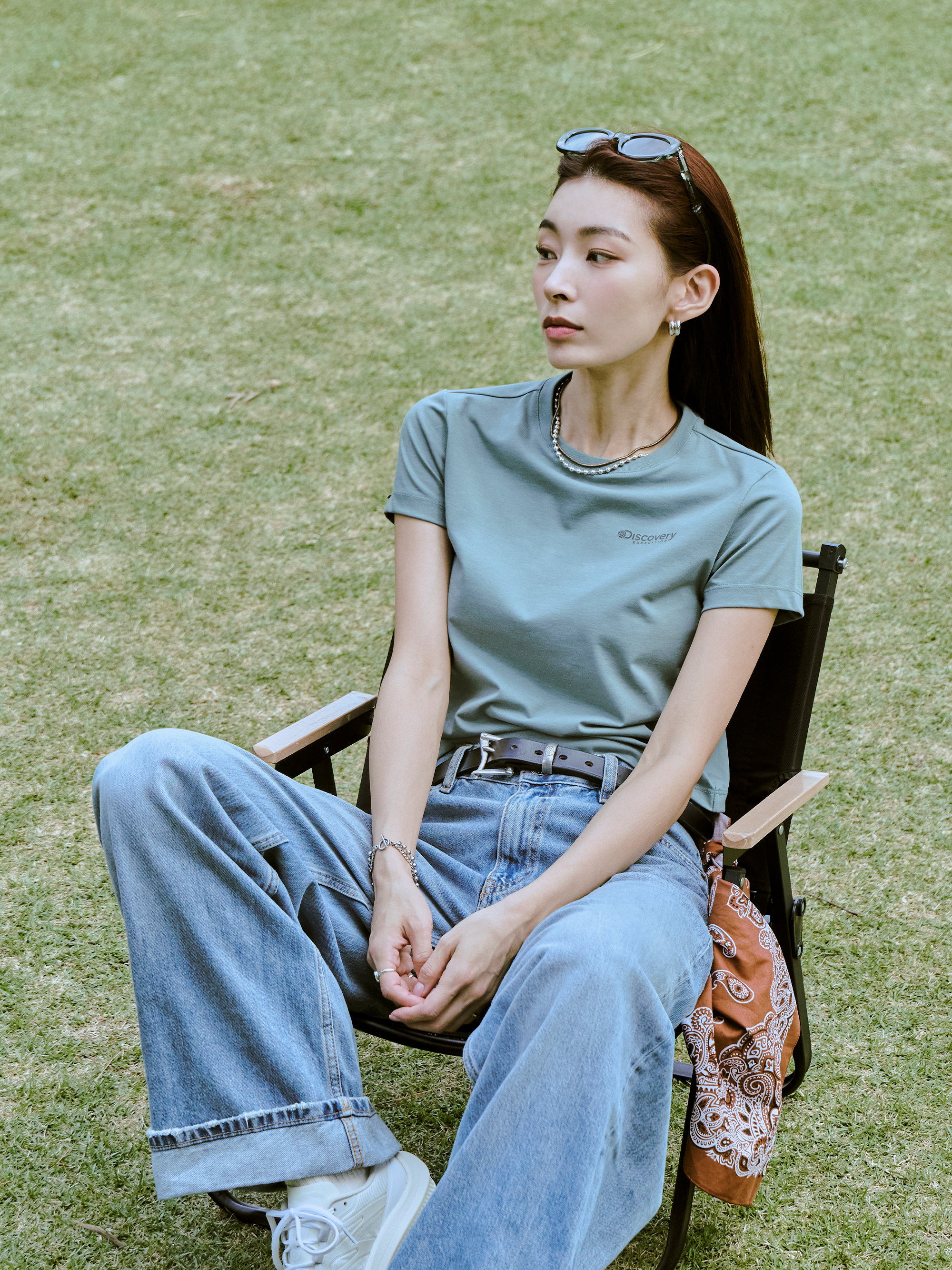 Women's Freshvent Washed Slim Fit Icon Graphic Short Sleeve T-Shirt