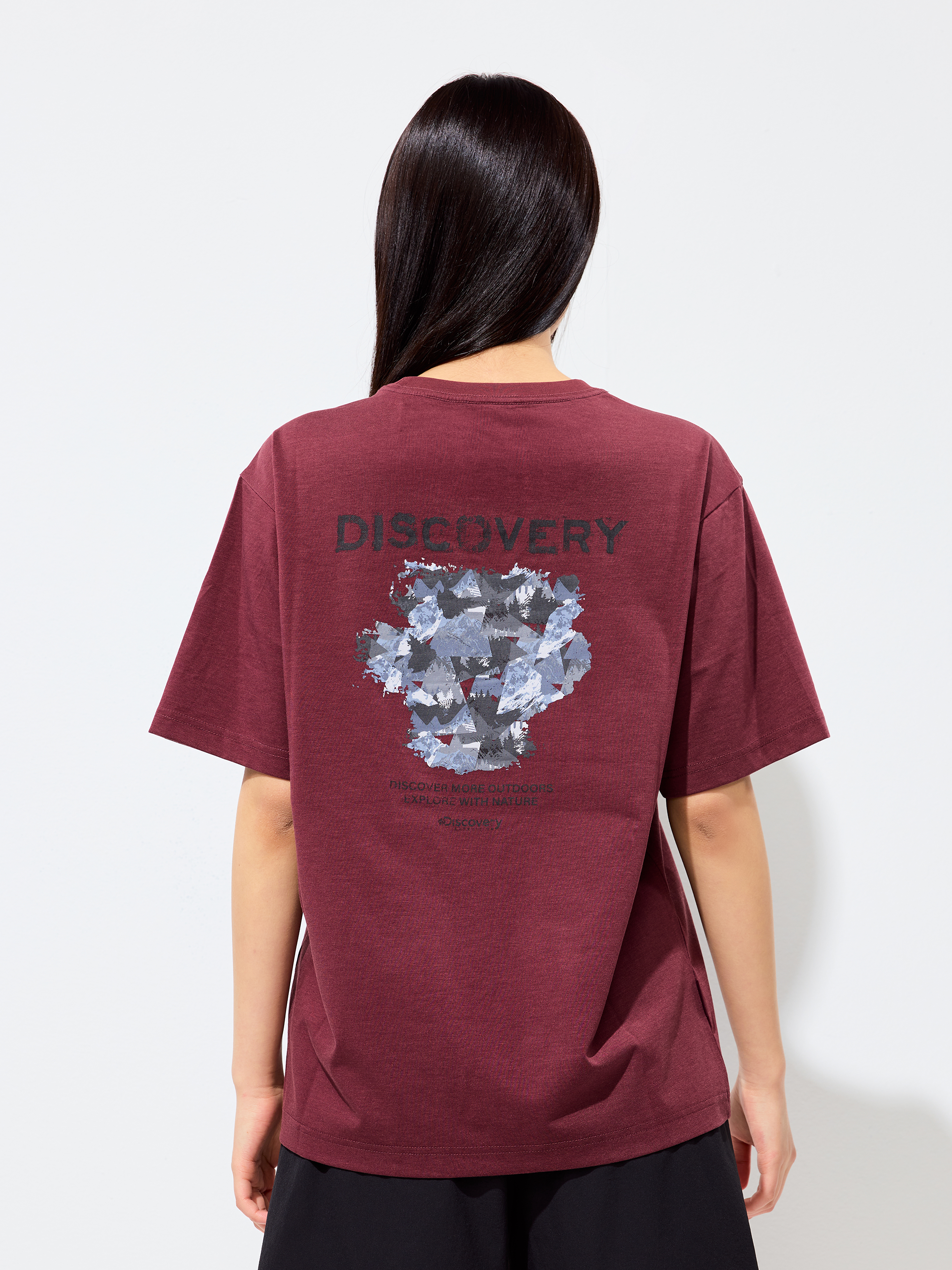 Freshvent Washed Crack Camouflage Graphic Short Sleeve T-shirt