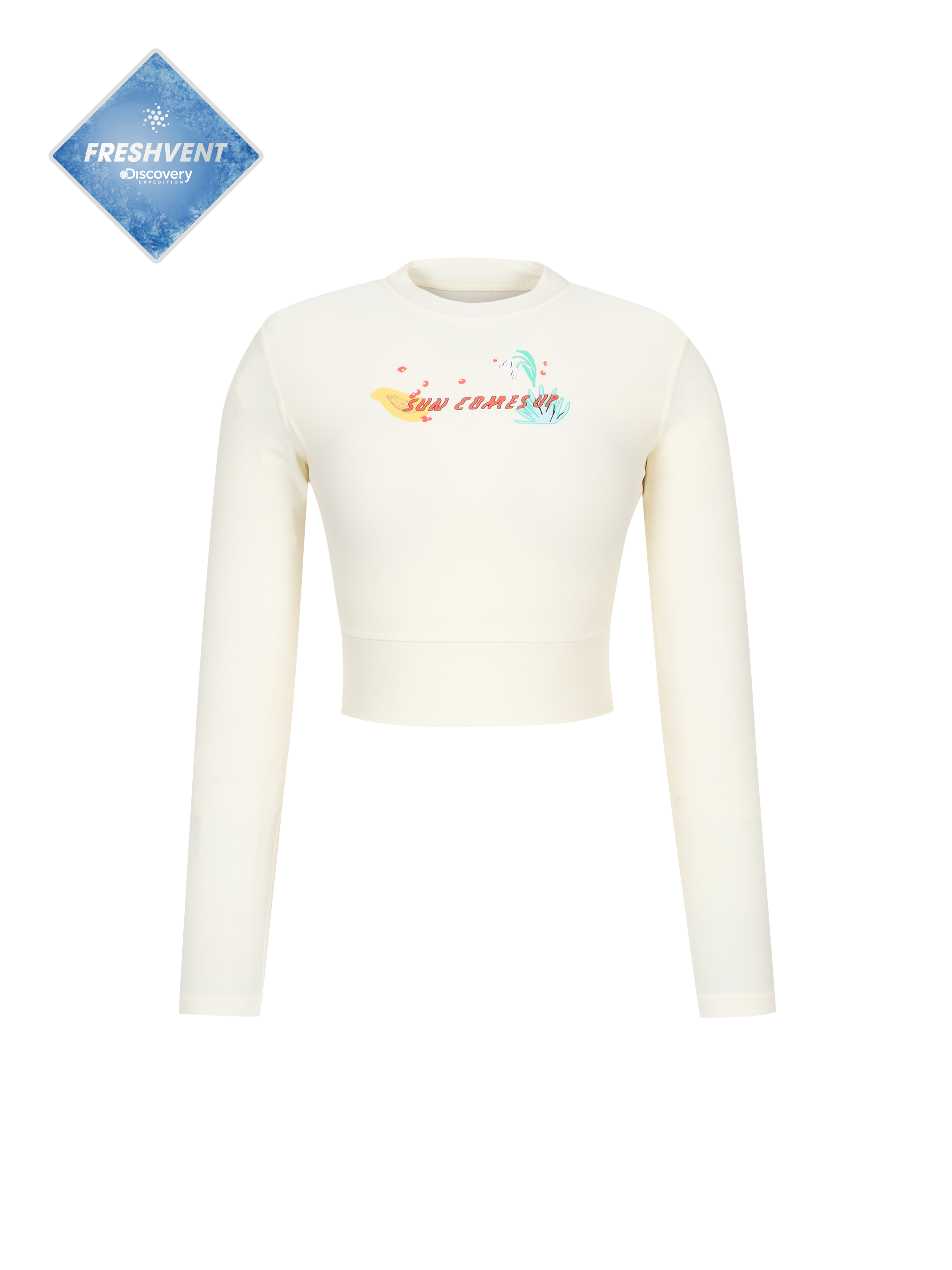 Freshvent Women's Hot Summer Crop Rash Guard