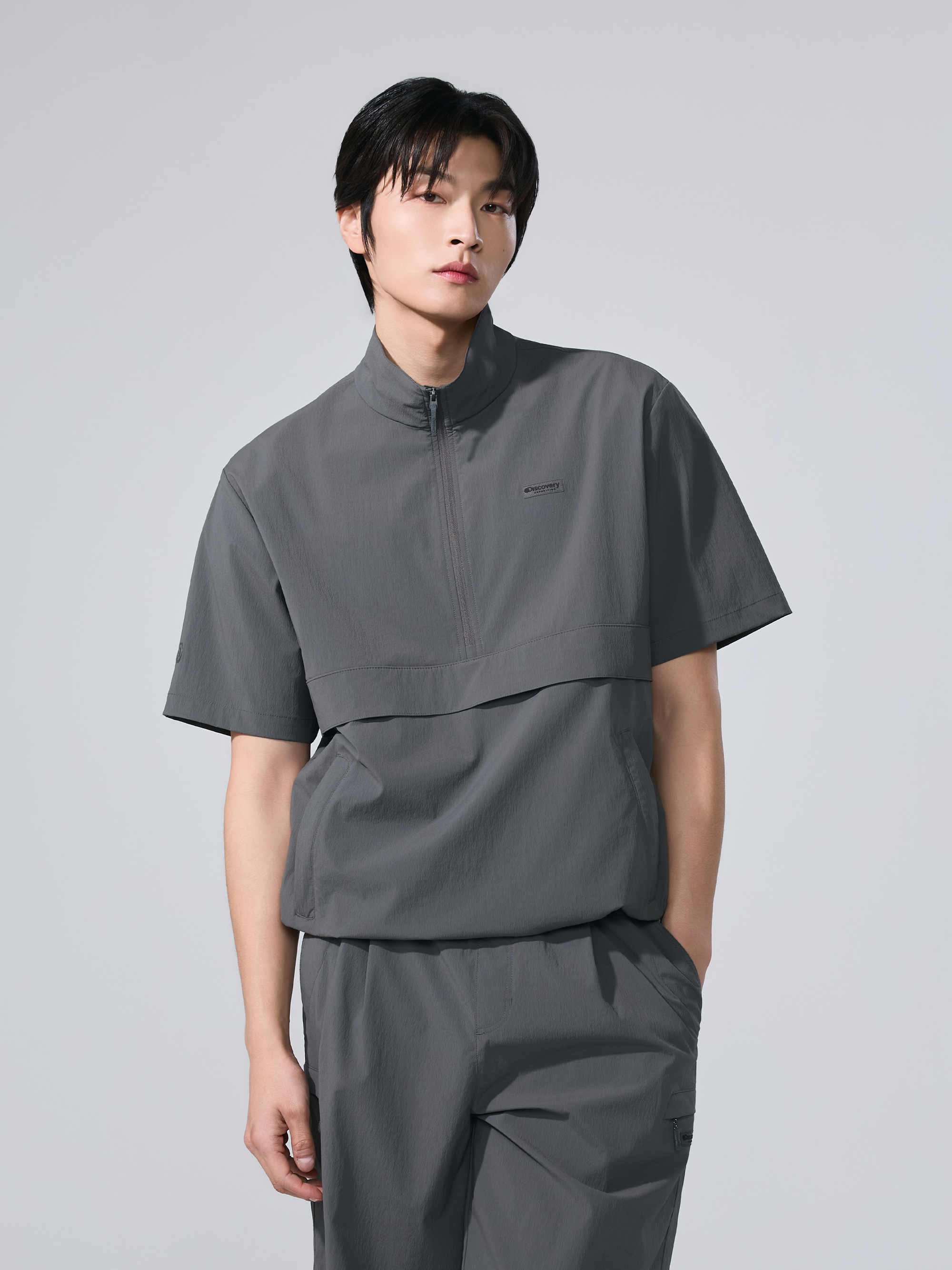 Uni Freshvent Lightweight Woven Training Short Sleeve High Neck Anorak