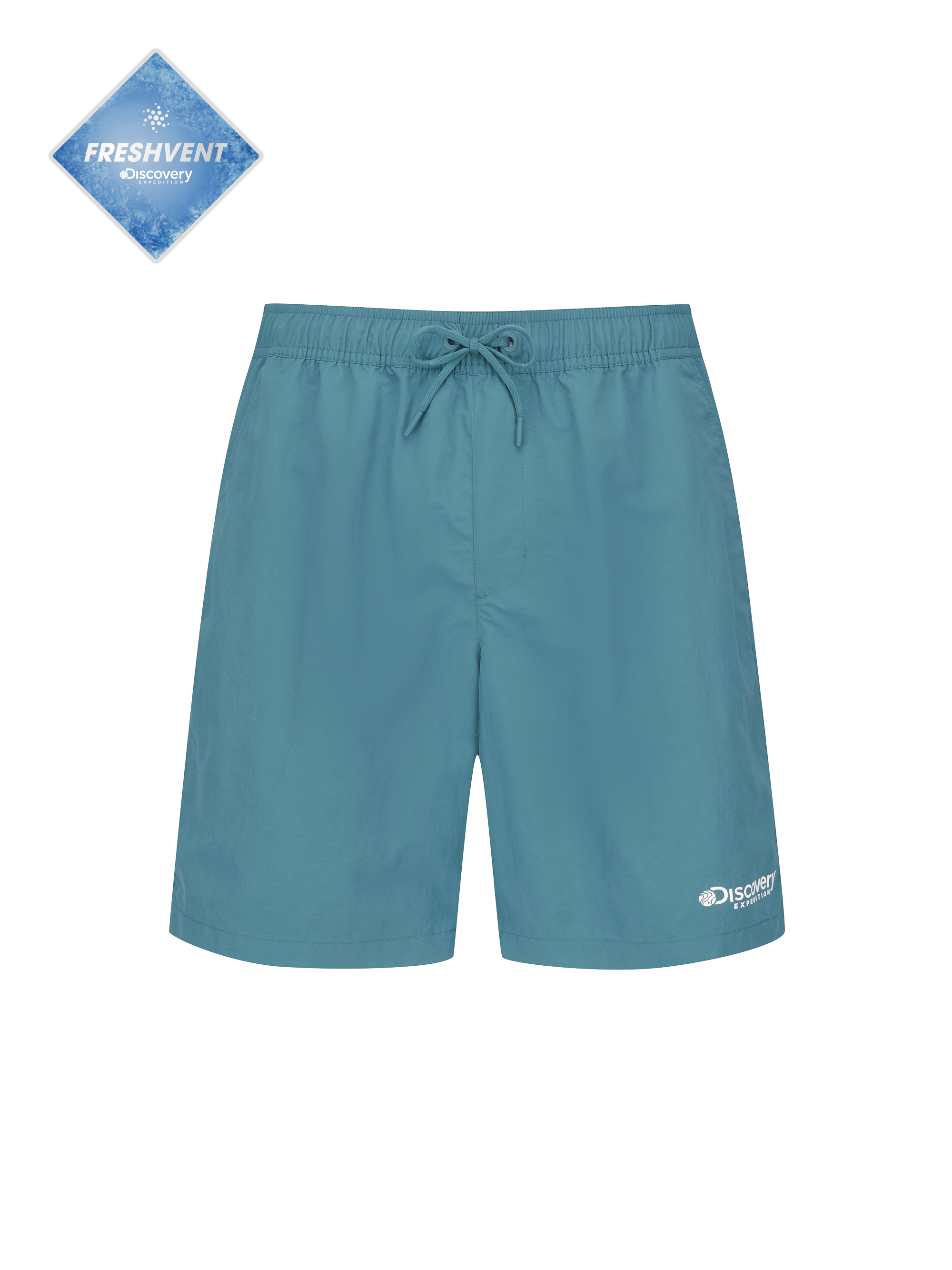 Freshvent Men's Basic Full Band Type Board Shorts