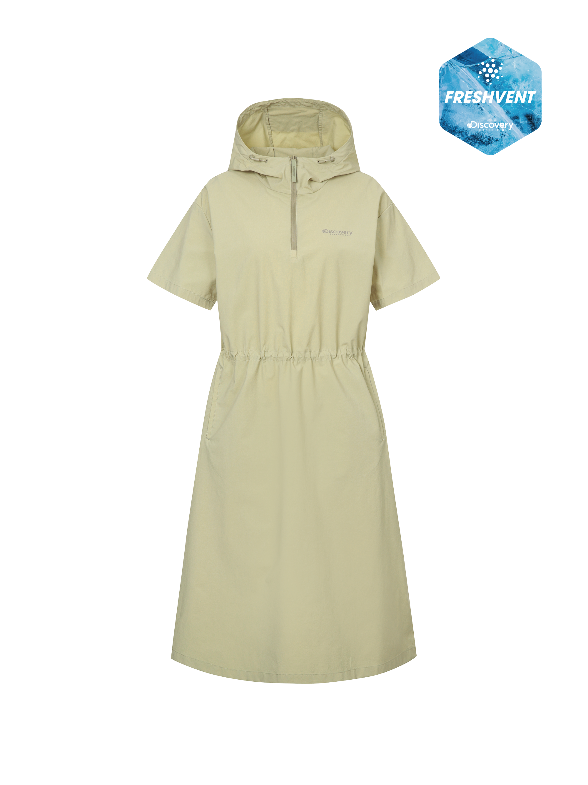Freshvent Women's Lightweight Hooded Woven Dress
