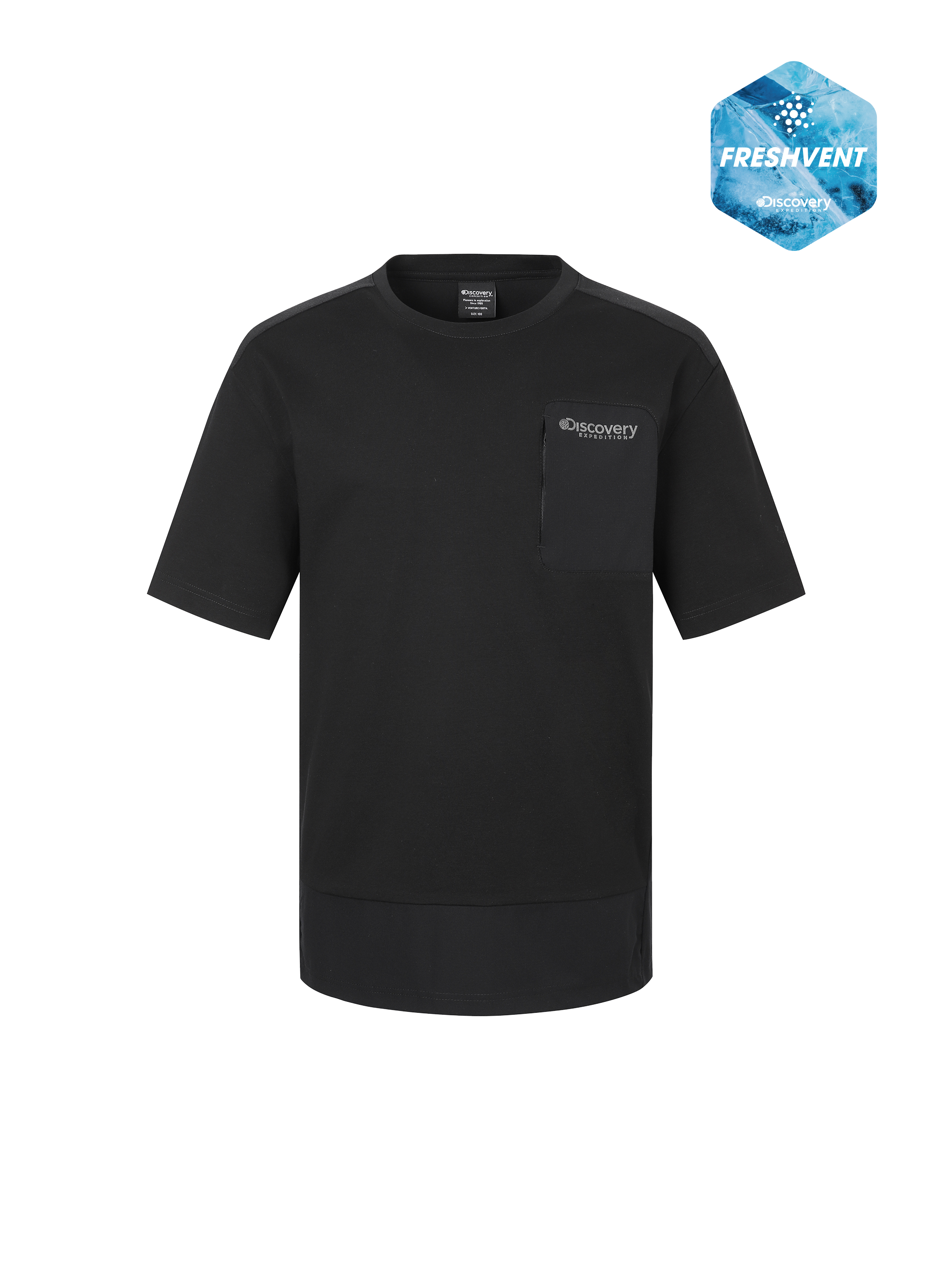 Men's Freshvent Woven Gorpcore Hybrid Ripstop Pocket Short Sleeve T-shirt