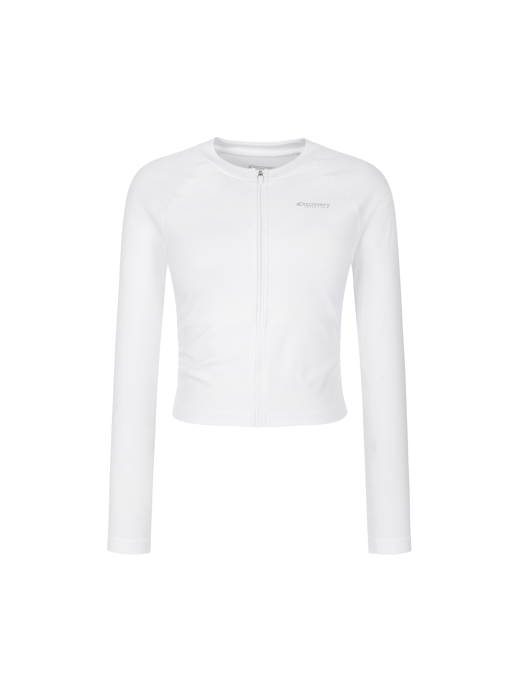 W's Full Zip-up Crop Rashguard