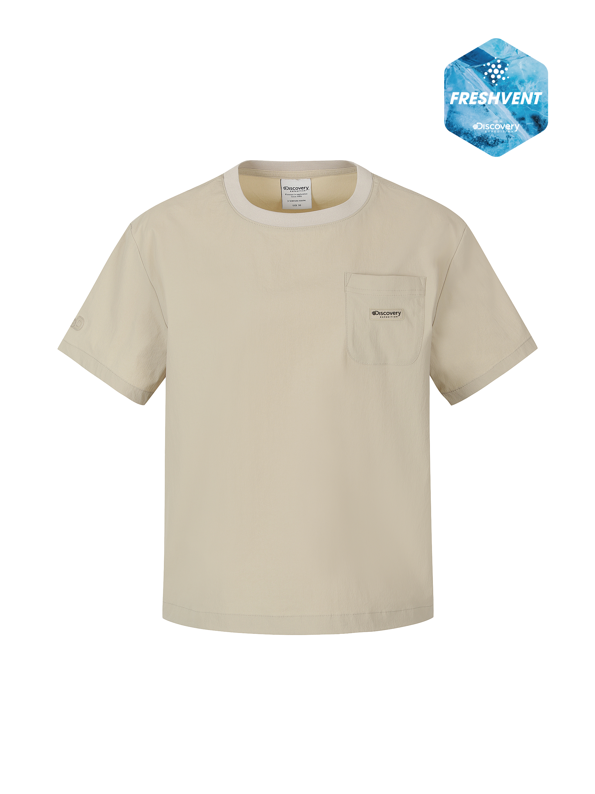 W's Freshvent Pocket Woven Short-Sleeve T-shirt