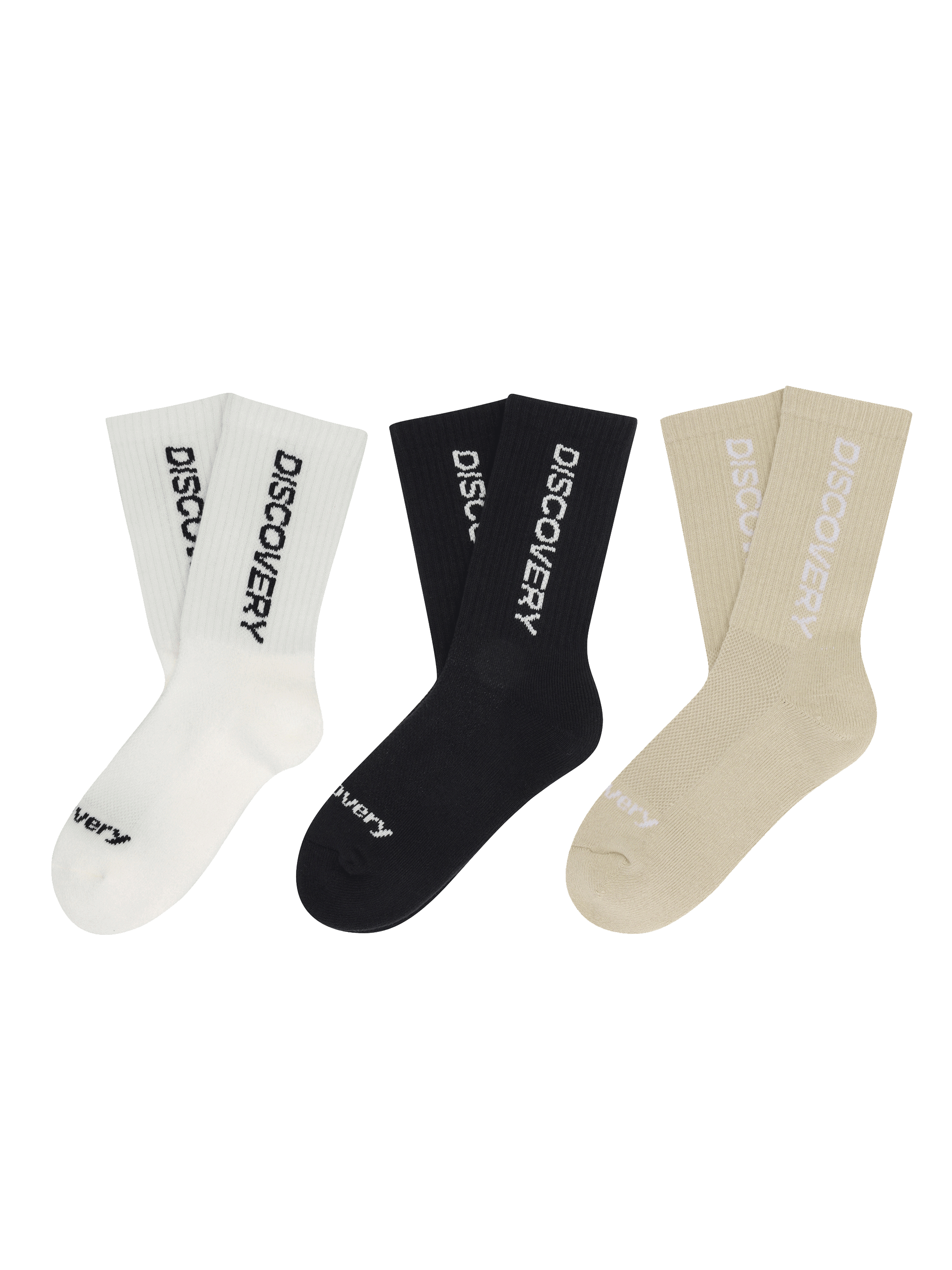 Kids 3Pairs Basic High Length Socks