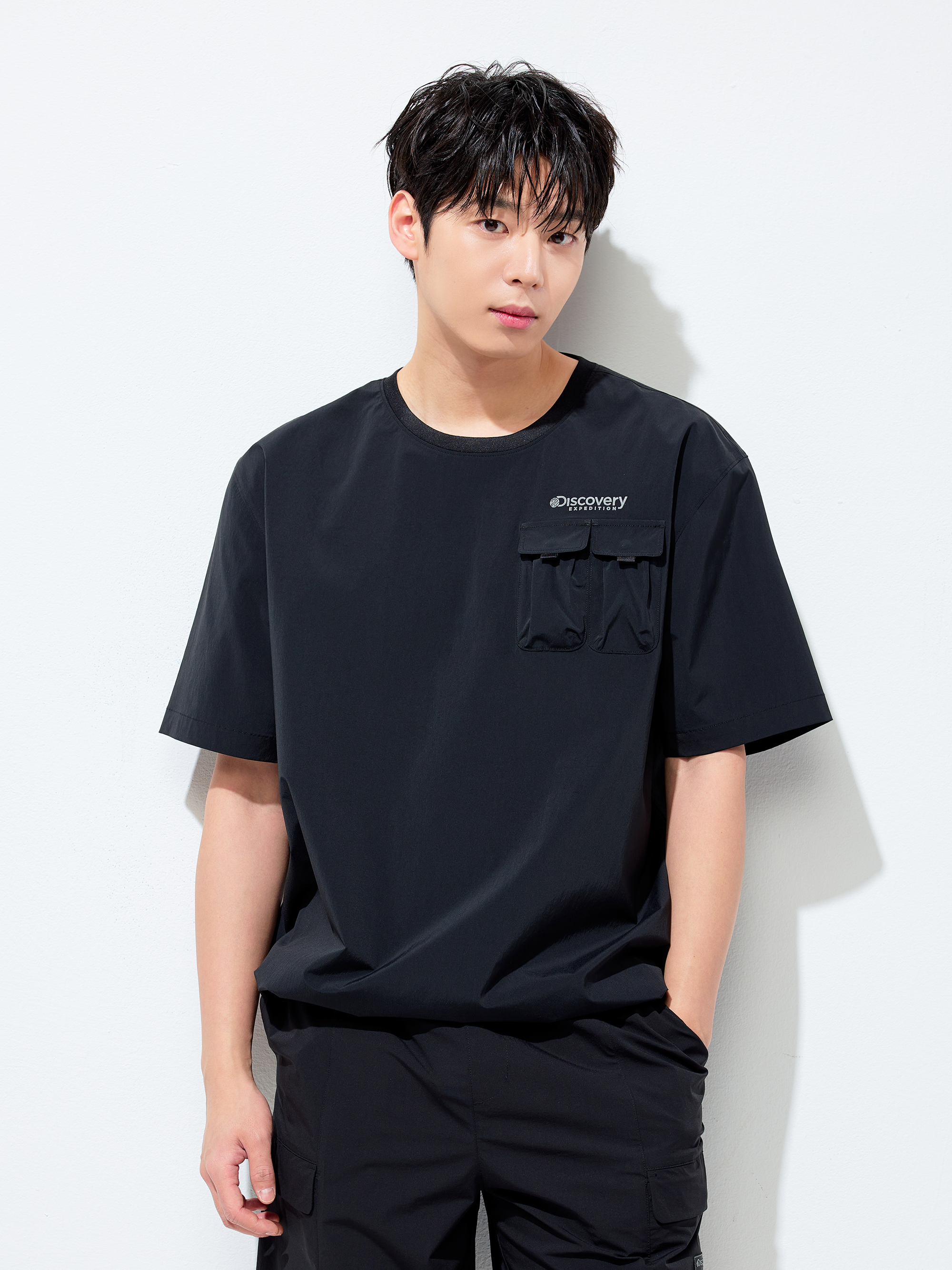 Men's Freshvent Woven Multi-pocket Short Sleeve T-shirt