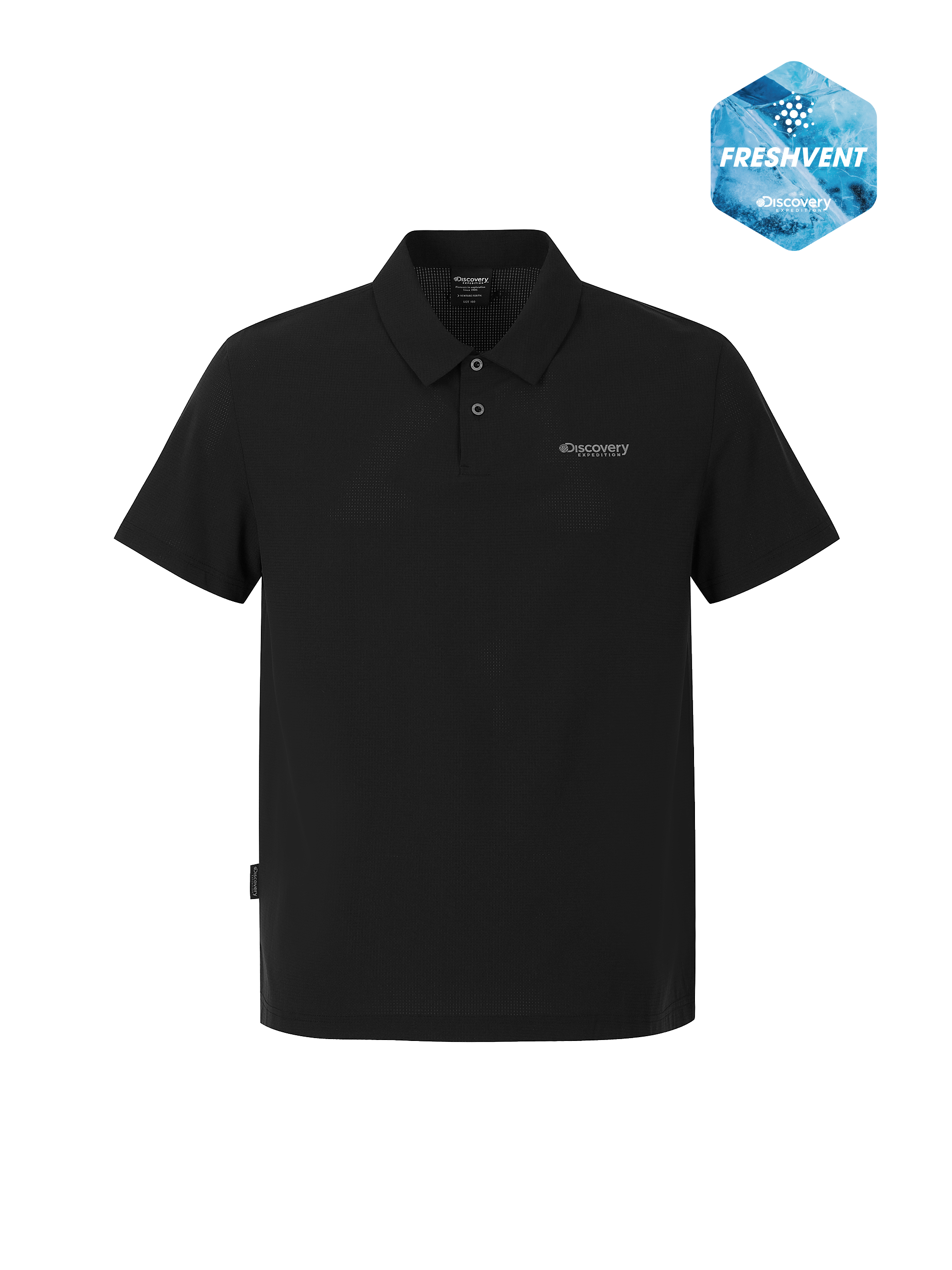 M's Air Hole Woven Polo Shirt