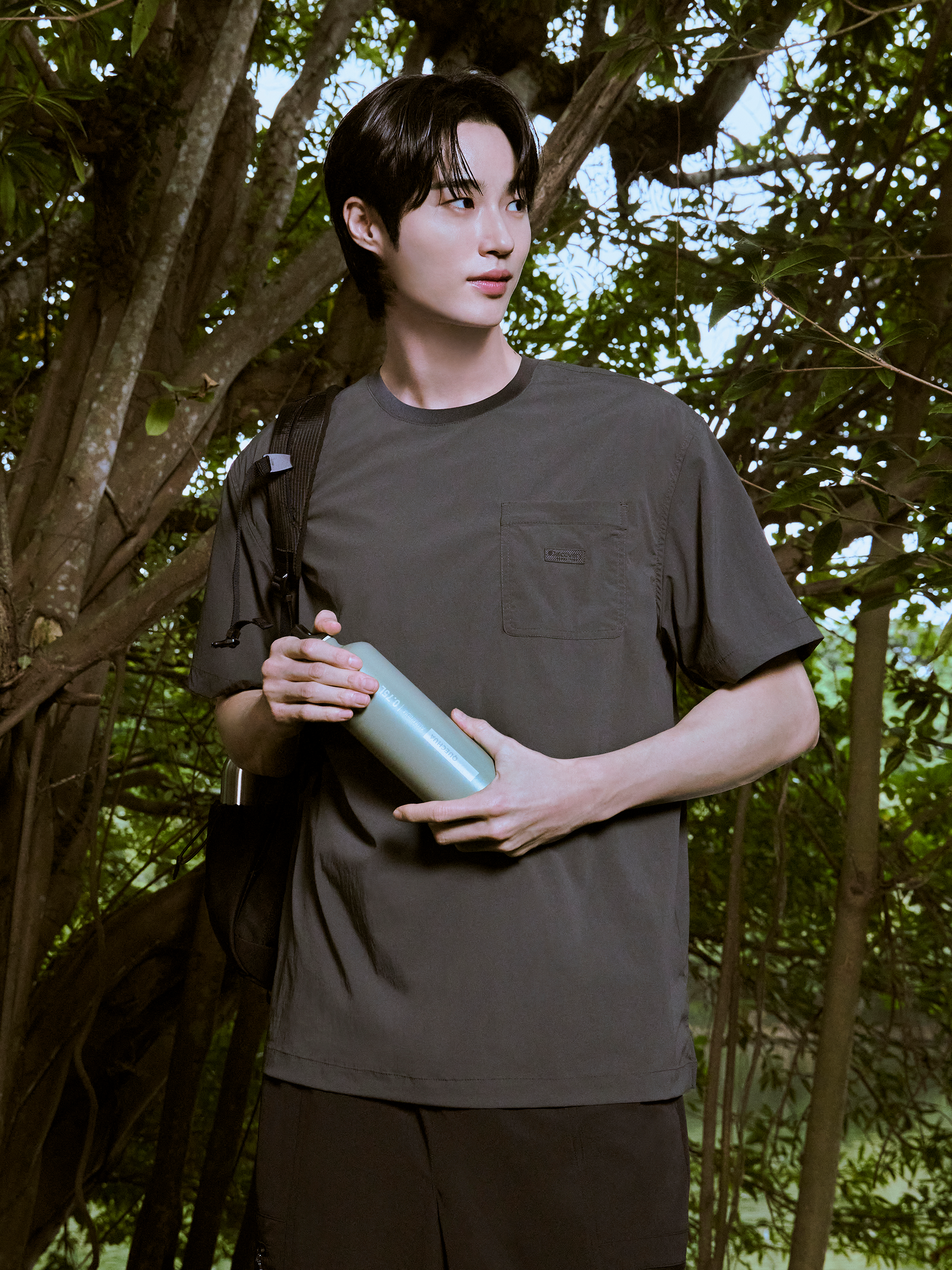 Men's Freshvent Woven Chest Pocket Shorts Sleeve T-shirt