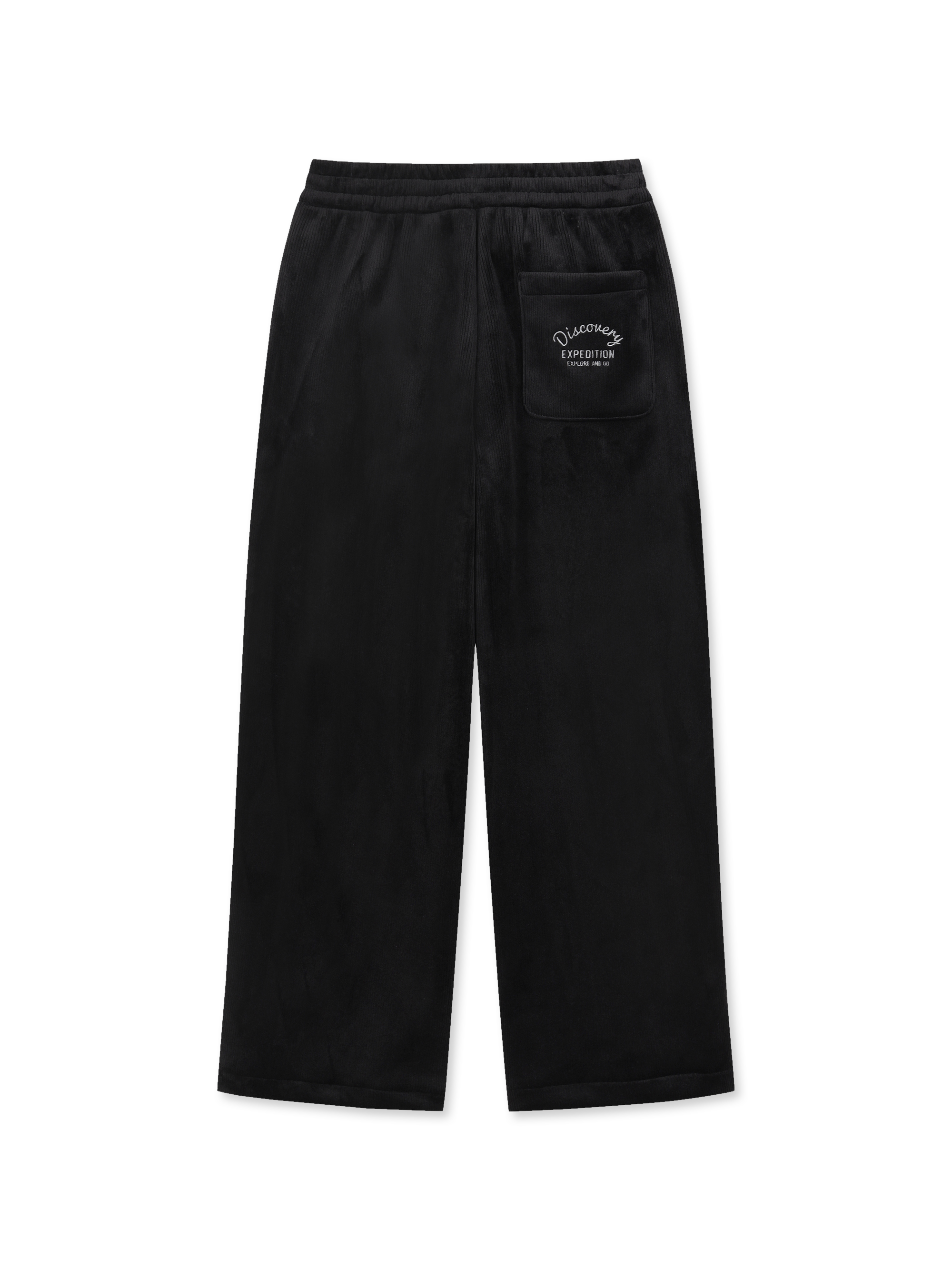 Kids Straight Ribbed Velour Pants