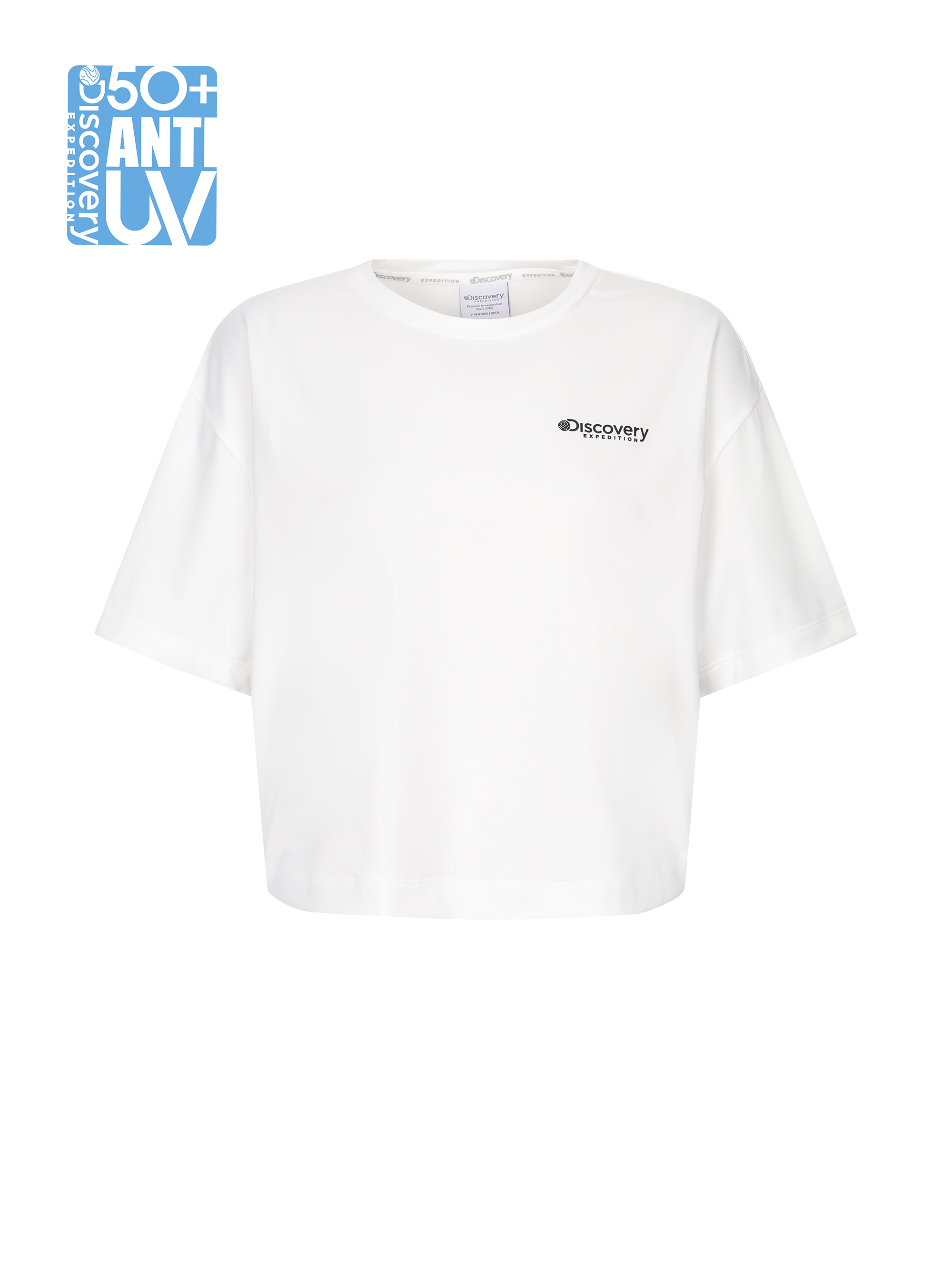 Women's Overfit Crop Water T-Shirt with Small Logo