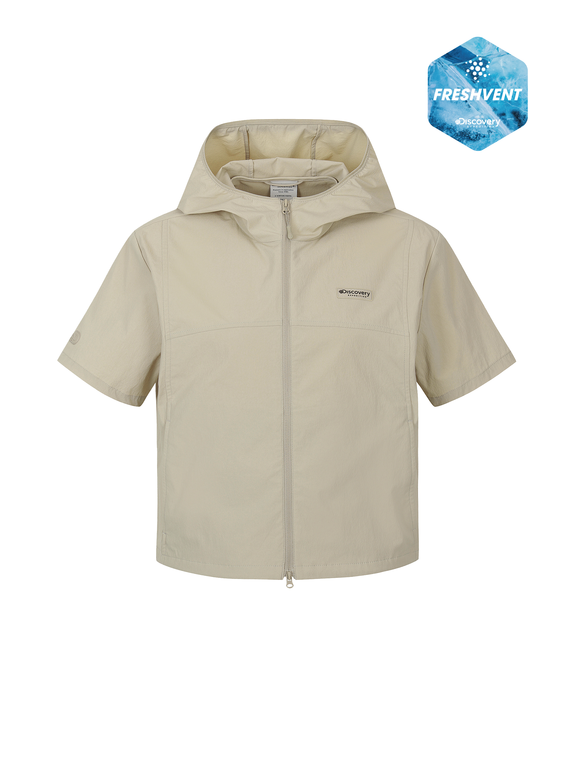W's Freshvent Lightweight Woven Training Short Sleeve Hooded ZIP-UP