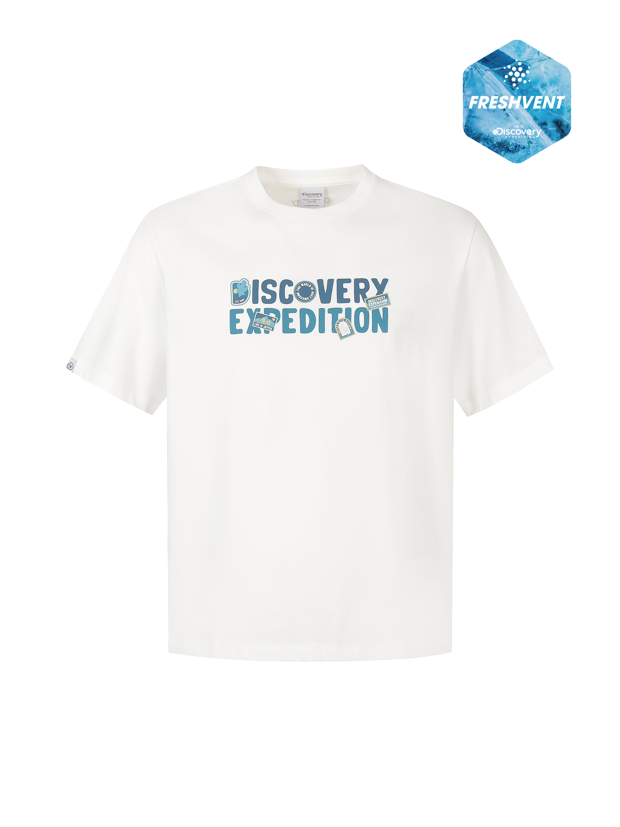 Uni Freshvent Collage Lettering Short Sleeve T-shirt