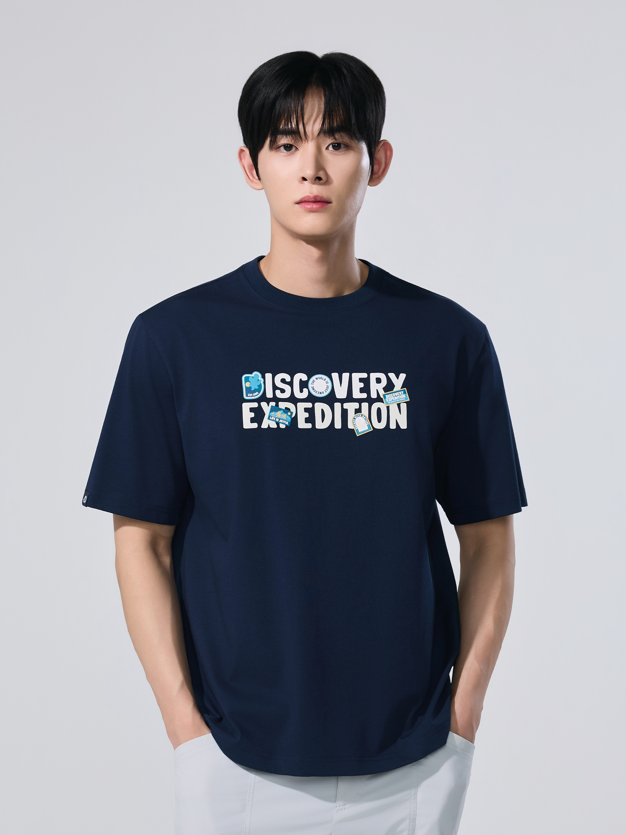 Uni Freshvent Collage Lettering Short Sleeve T-shirt