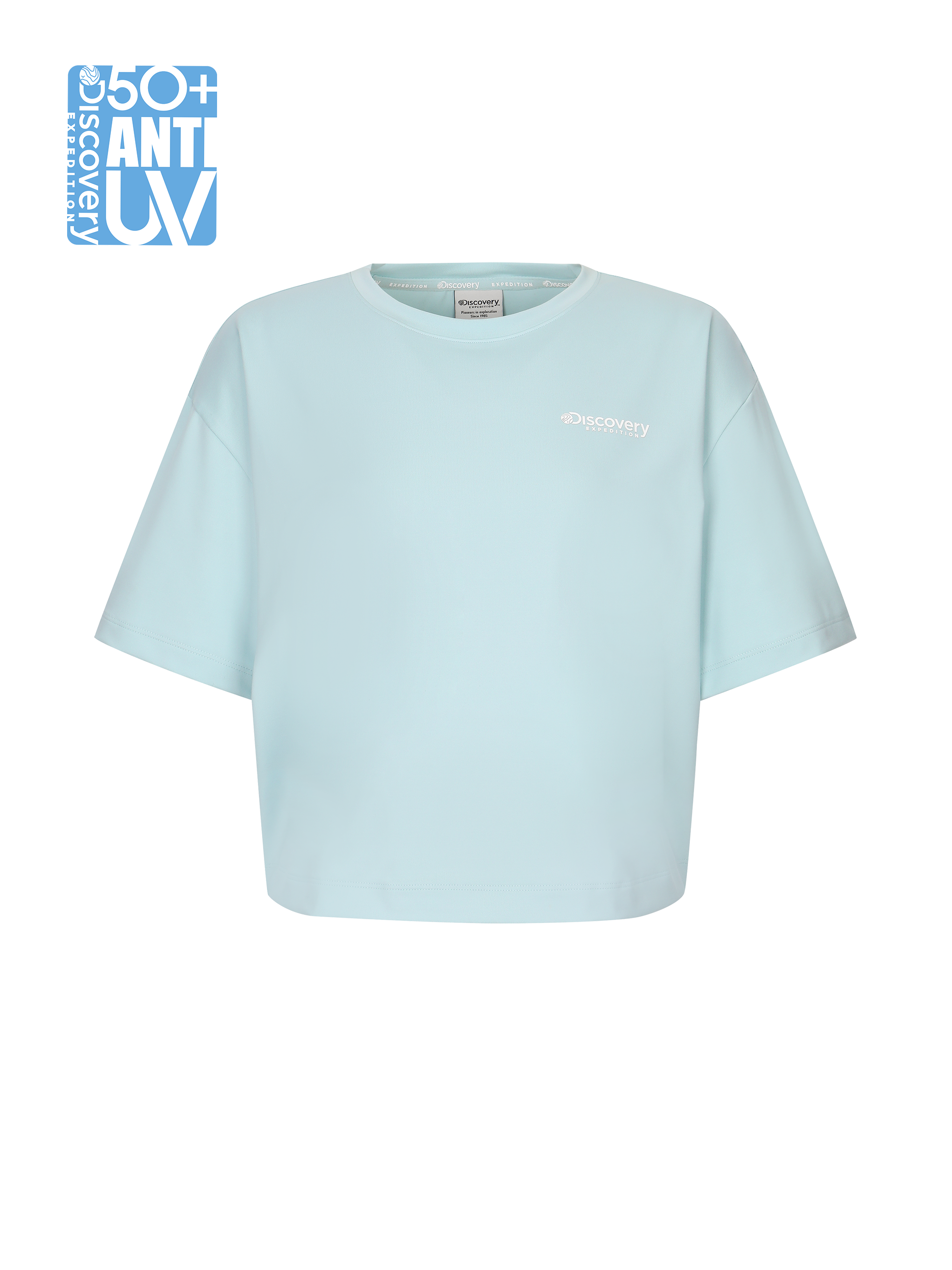 Women's Overfit Crop Water T-Shirt with Small Logo