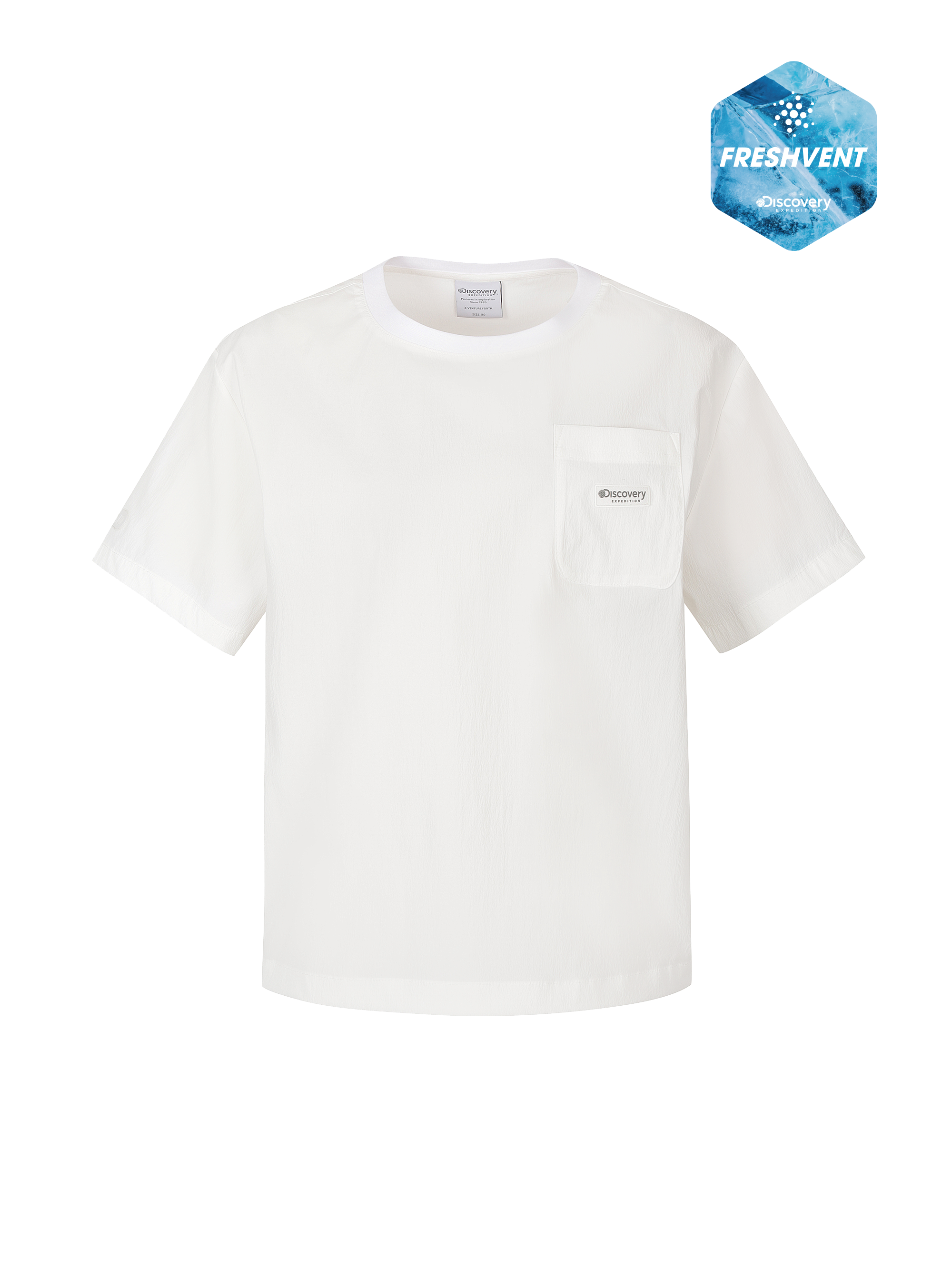 W's Freshvent Pocket Woven Short-Sleeve T-shirt