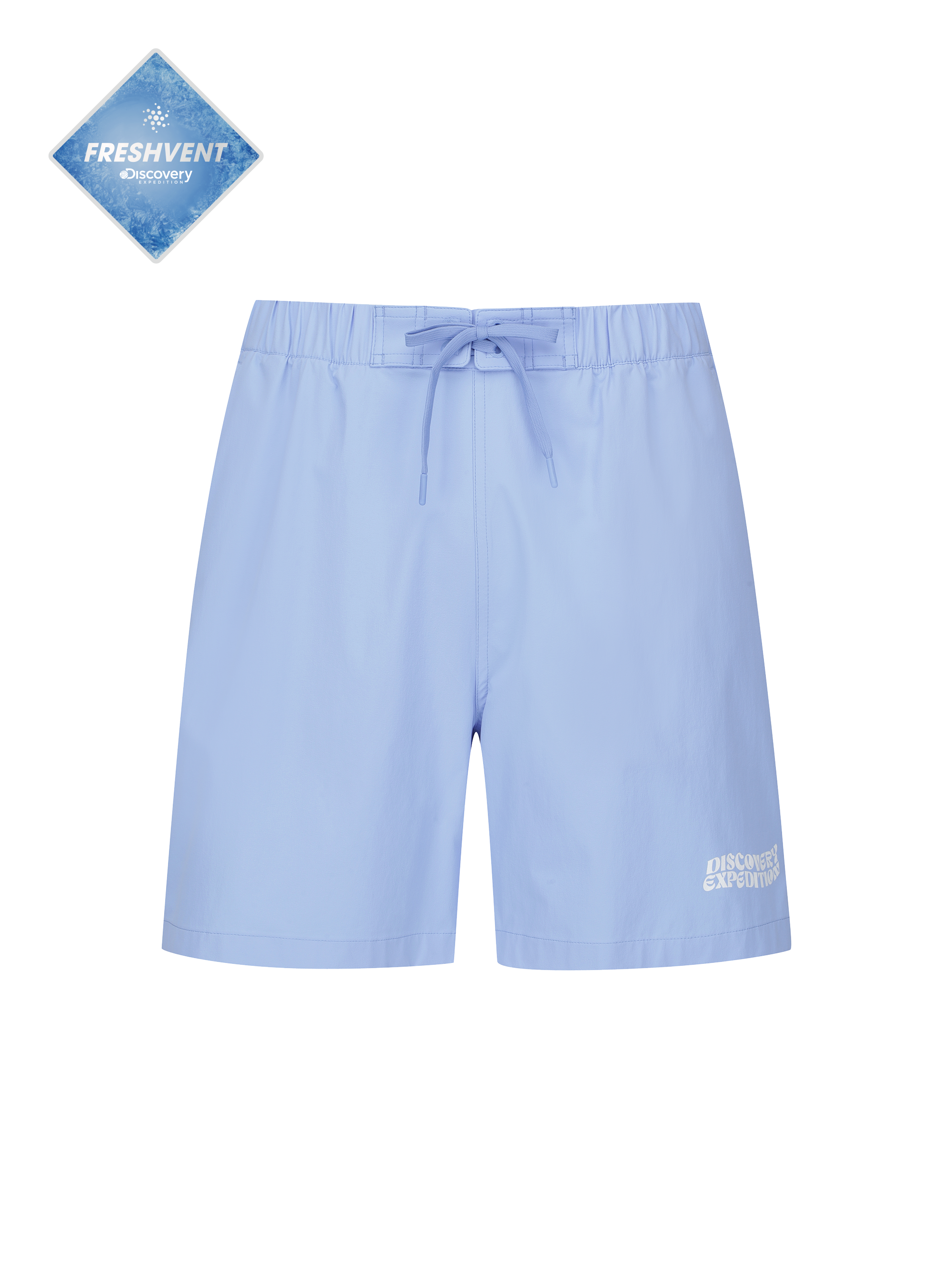Freshvent Men's Exposed Band Type Board Shorts