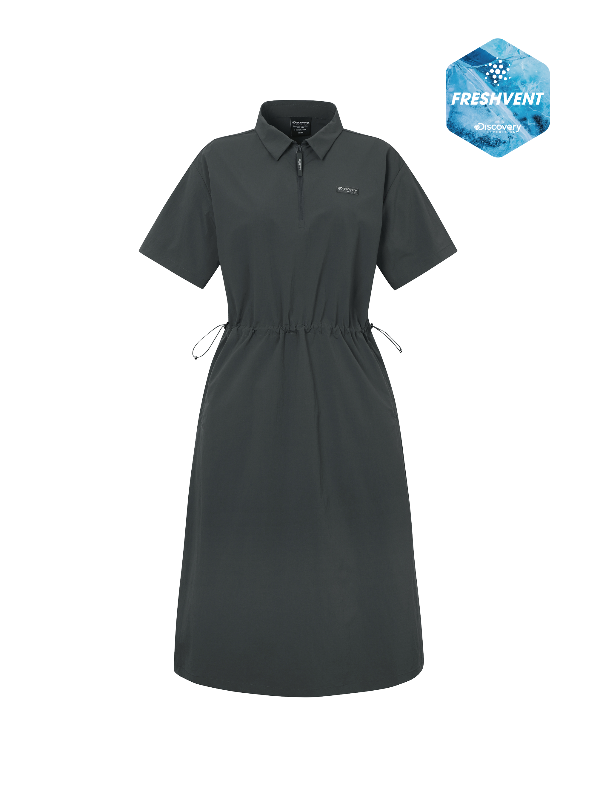 Freshvent Women's Lightweight Half-zip Woven Dress