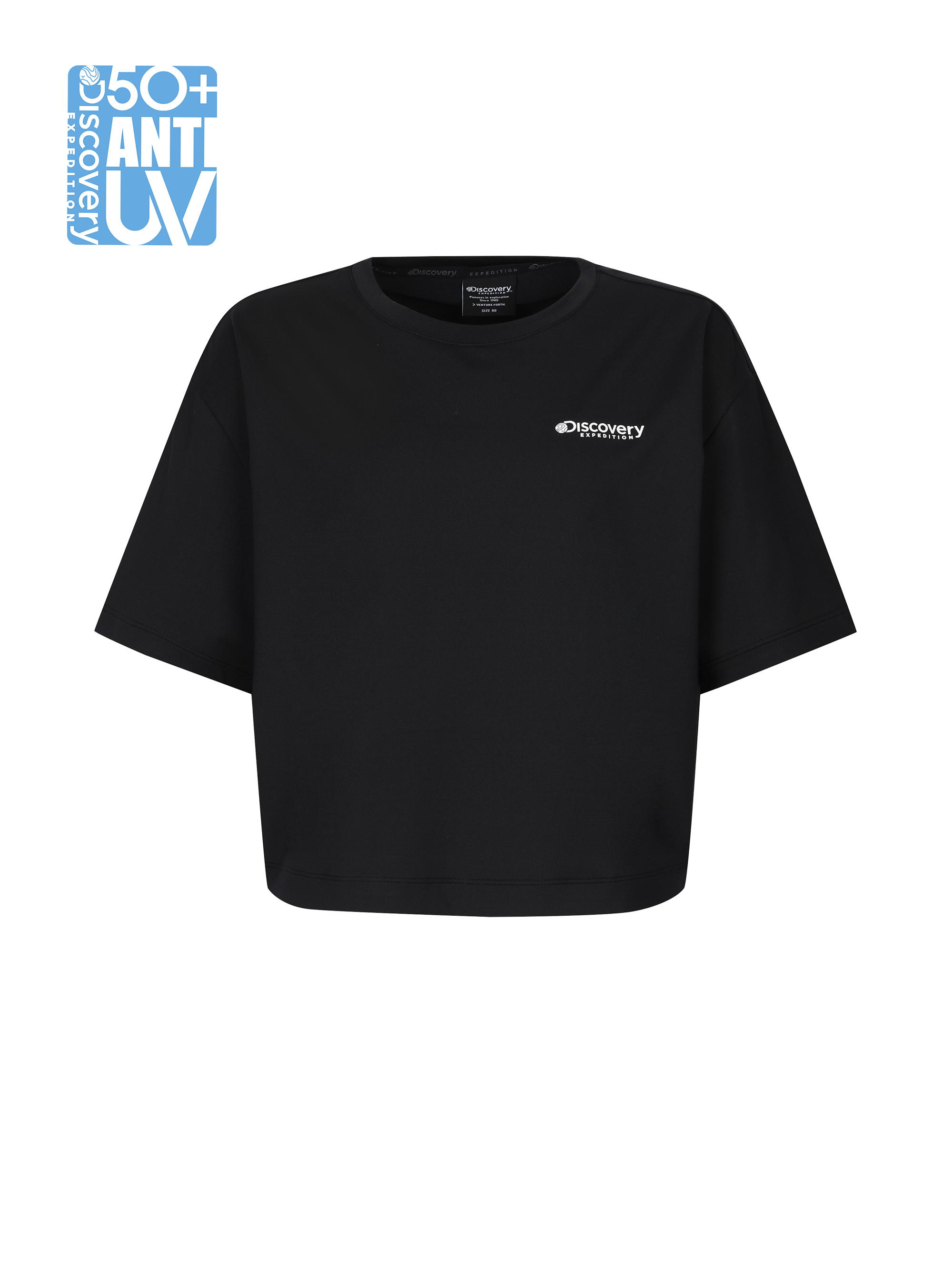 Women's Overfit Crop Water T-Shirt with Small Logo