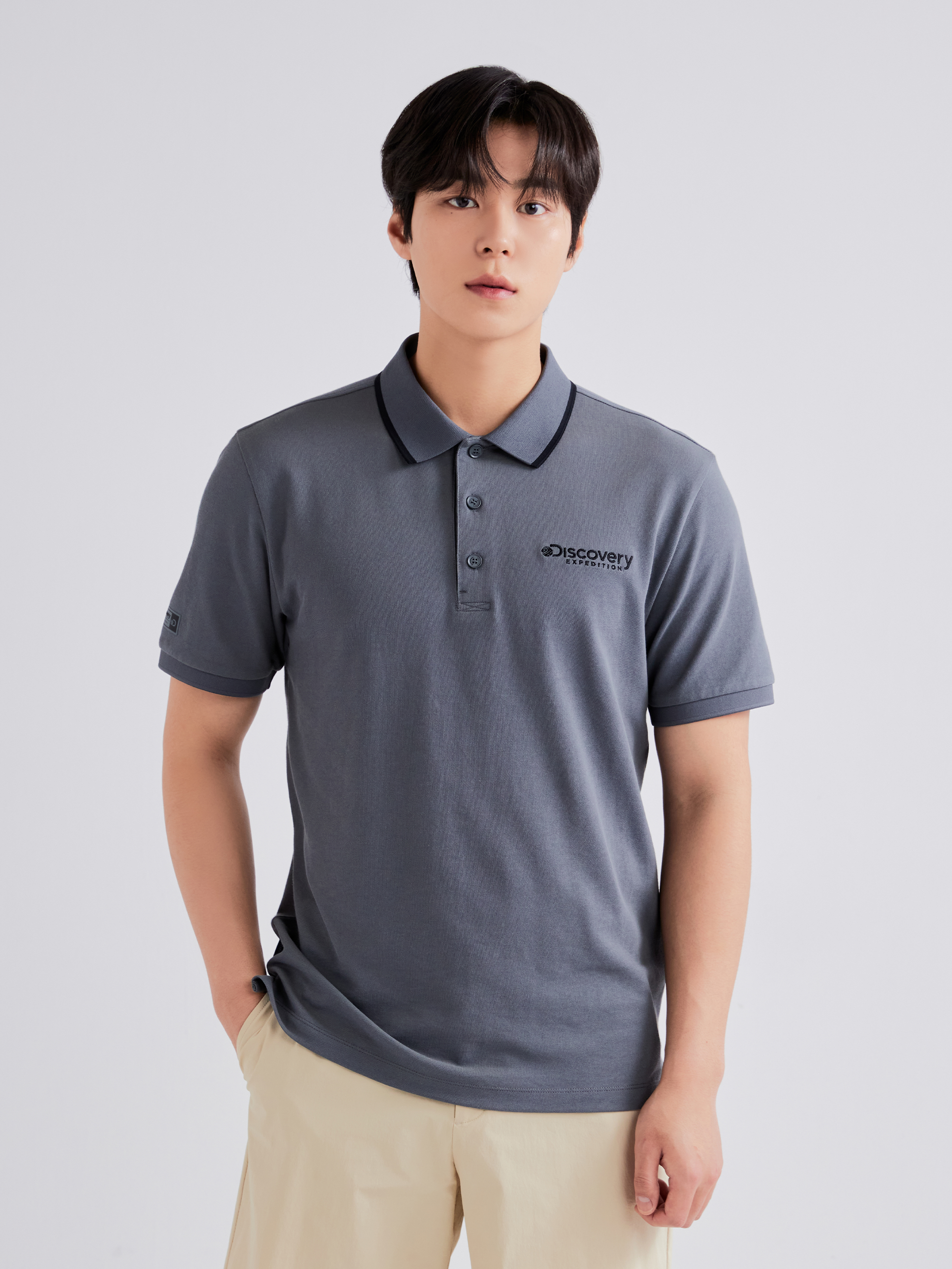 Ice Cotton Collar T-shirt