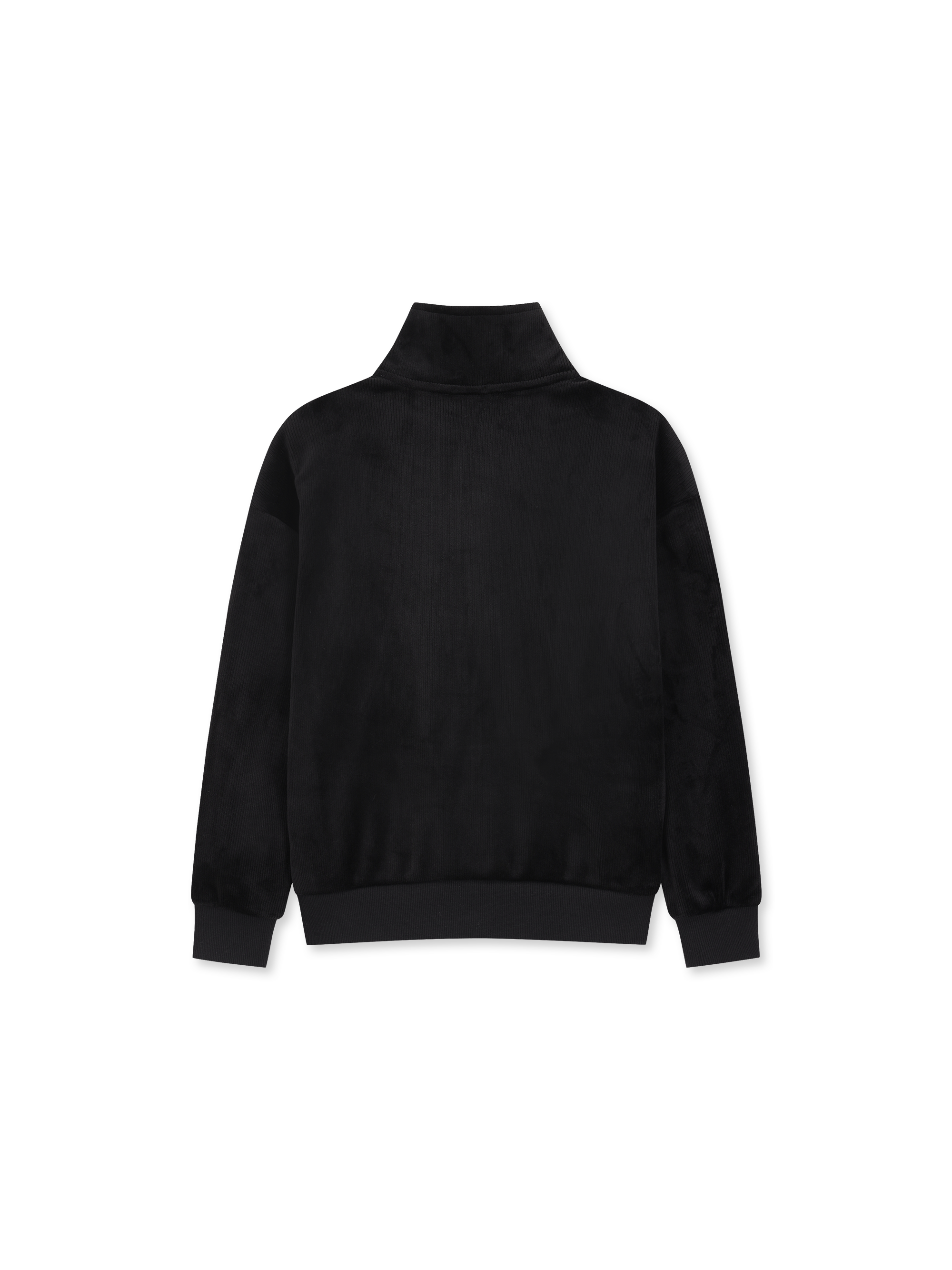 Kids Ribbed Velour Half-Zip Sweatshirt