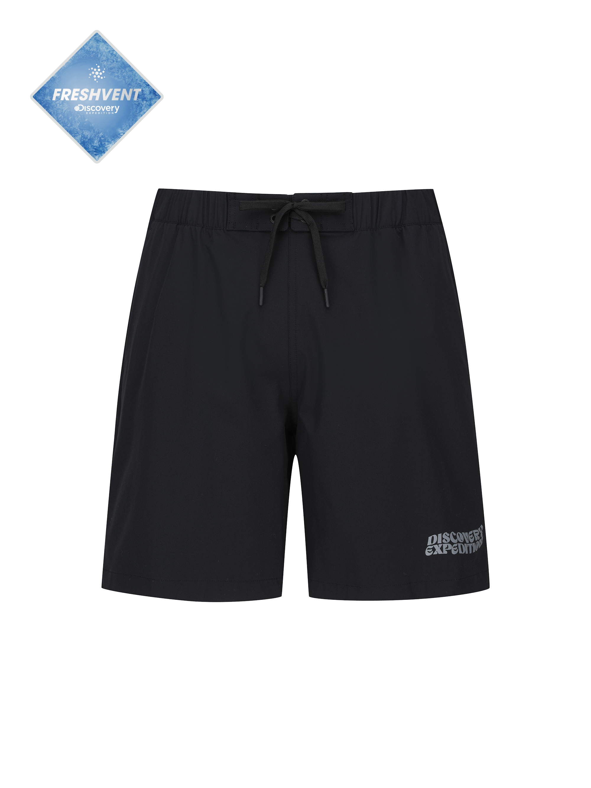 Freshvent Men's Exposed Band Type Board Shorts
