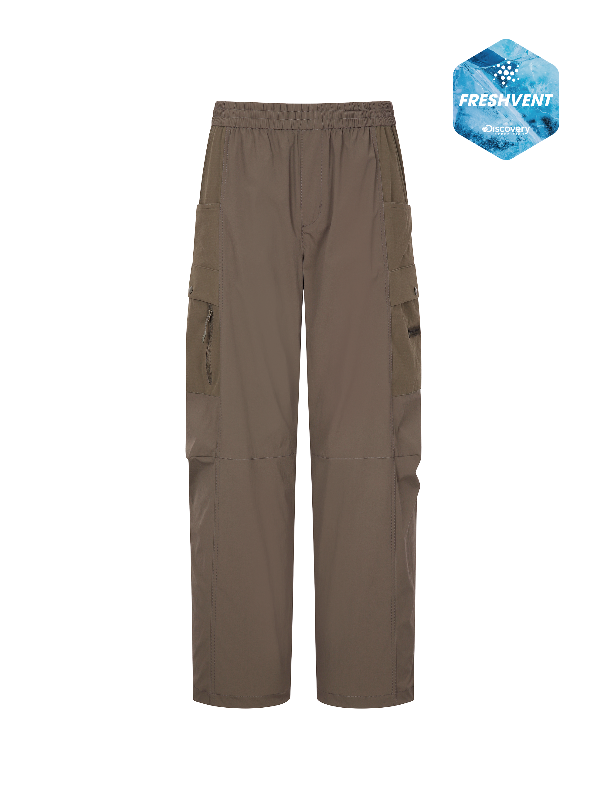 Freshvent Men's Fabric-Mix Parachute Cargo Pants