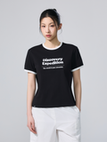 W's Freshvent Lettering Semi-Cropped Ringer T-shirt