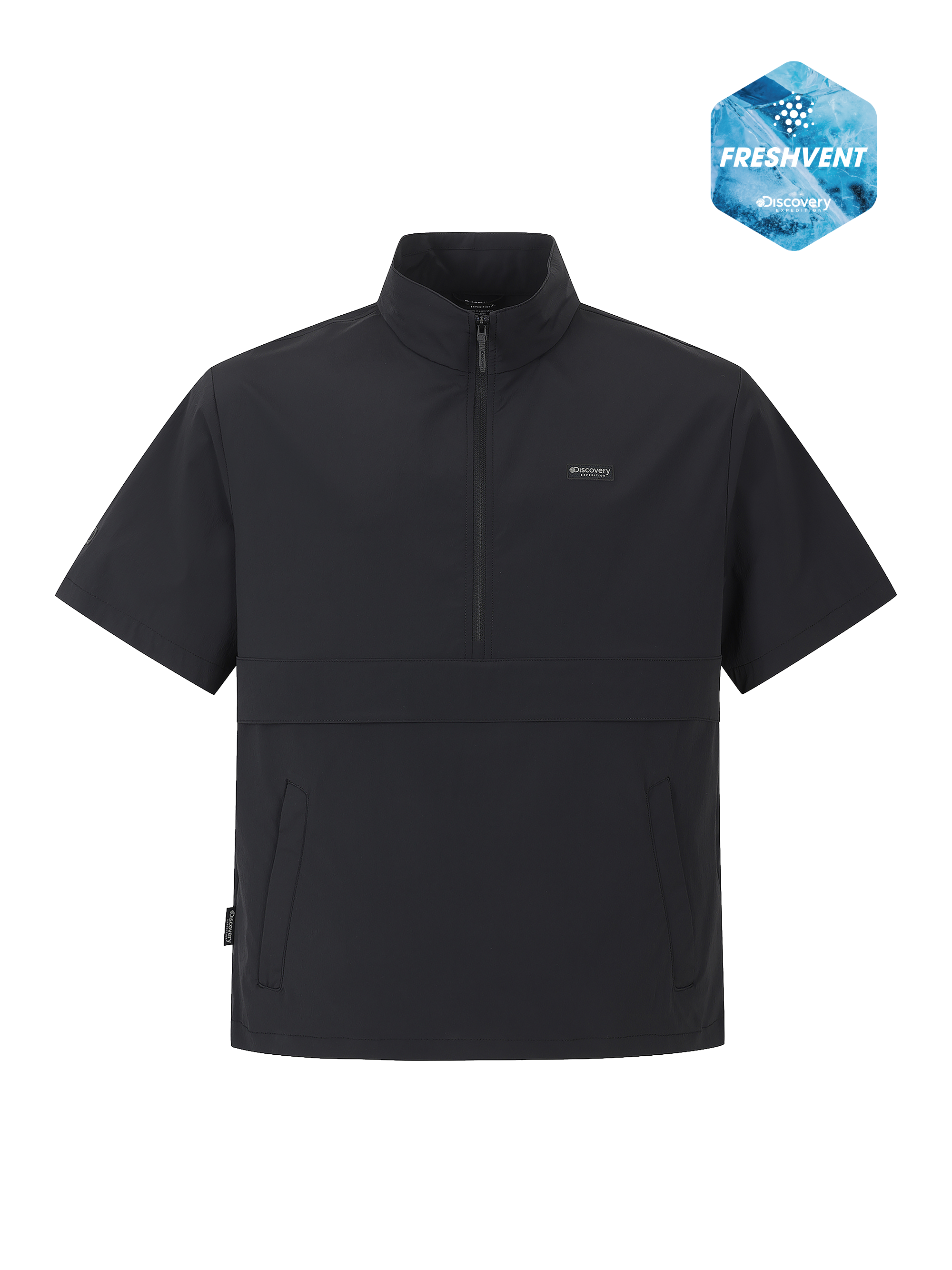 Uni Freshvent Lightweight Woven Training Short Sleeve High Neck Anorak
