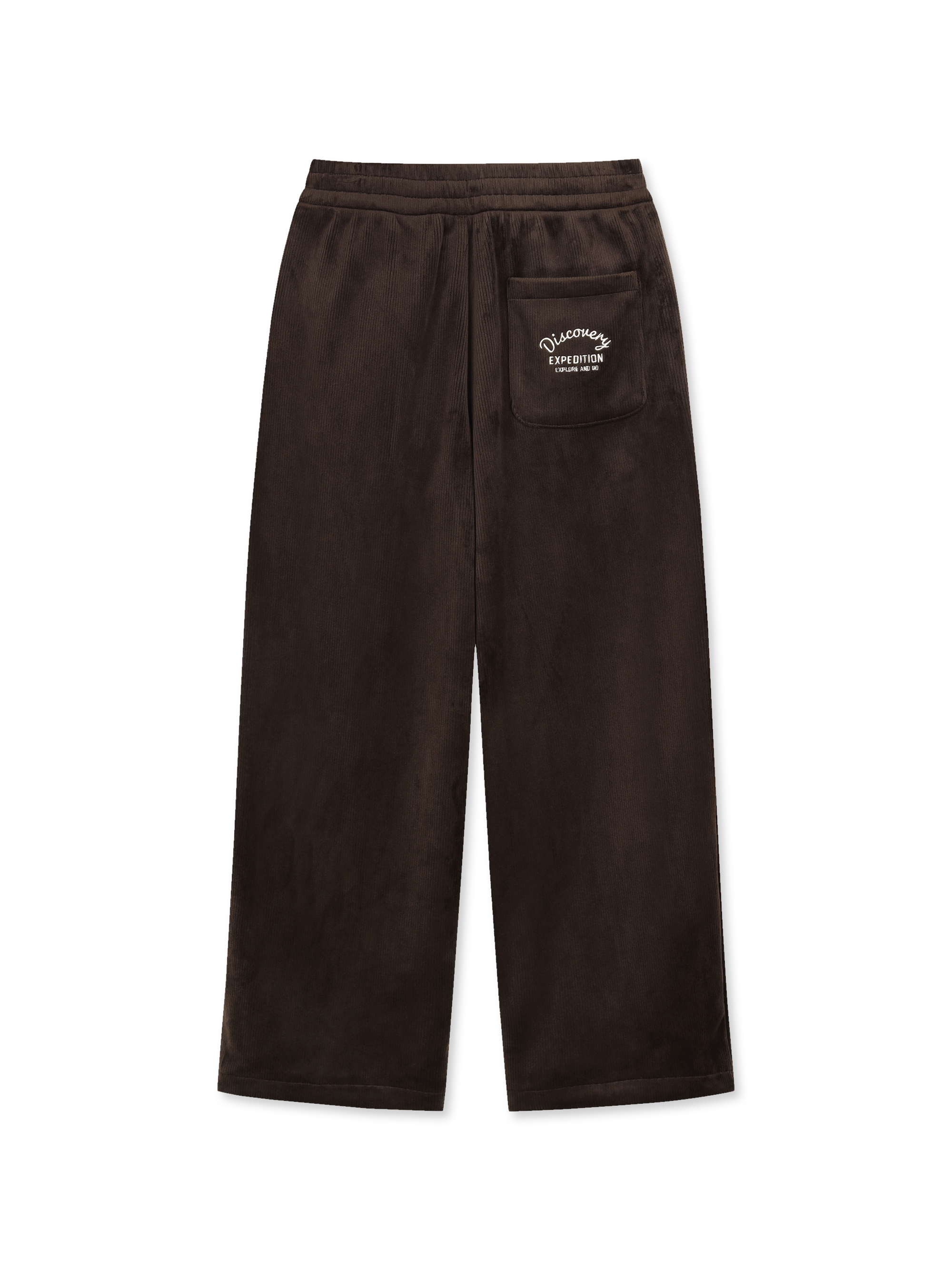 Kids Straight Ribbed Velour Pants